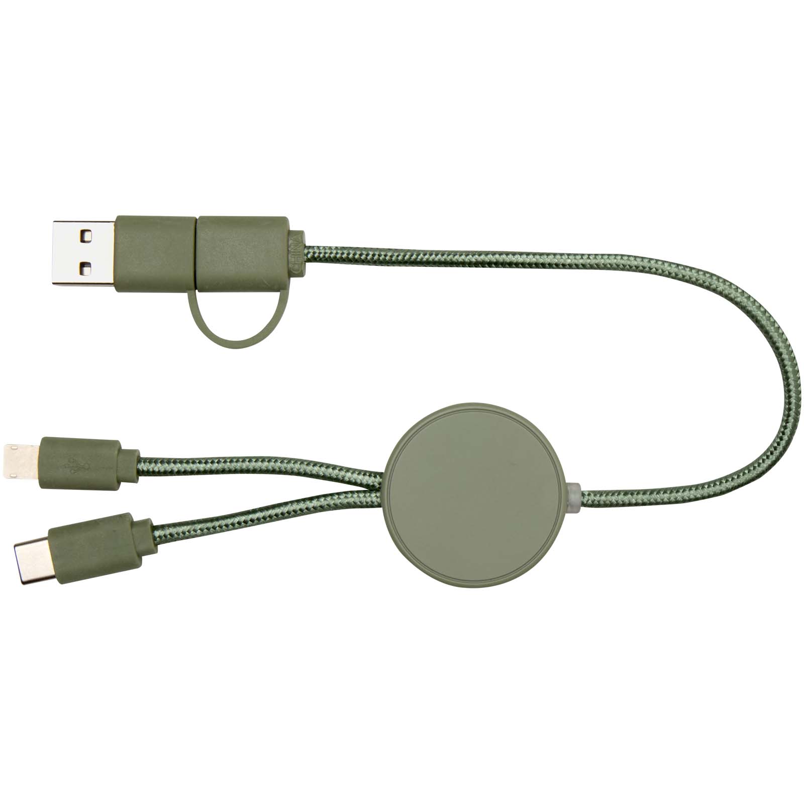 Câble 5 en 1 Citala en plastique recyclé de 30 cm pour la synchronisation des données et la charge rapide de 27 W