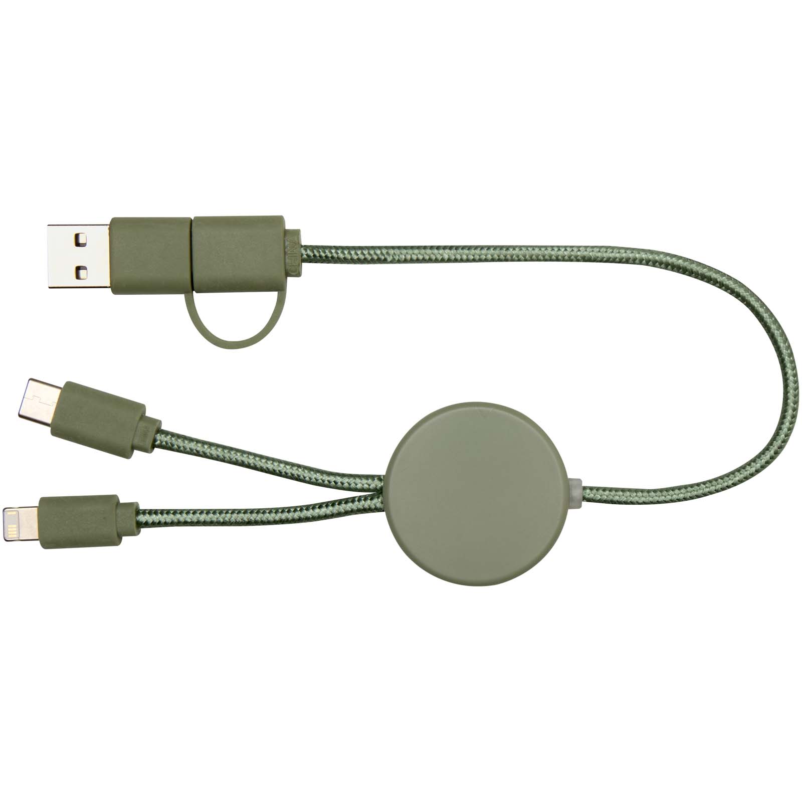 Câble 5 en 1 Citala en plastique recyclé de 30 cm pour la synchronisation des données et la charge rapide de 27 W