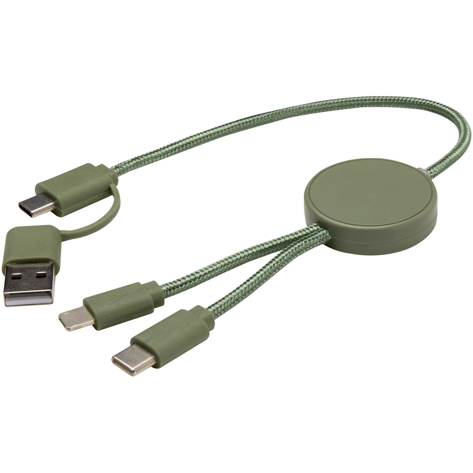 Câble 5 en 1 Citala en plastique recyclé de 30 cm pour la synchronisation des données et la charge rapide de 27 W