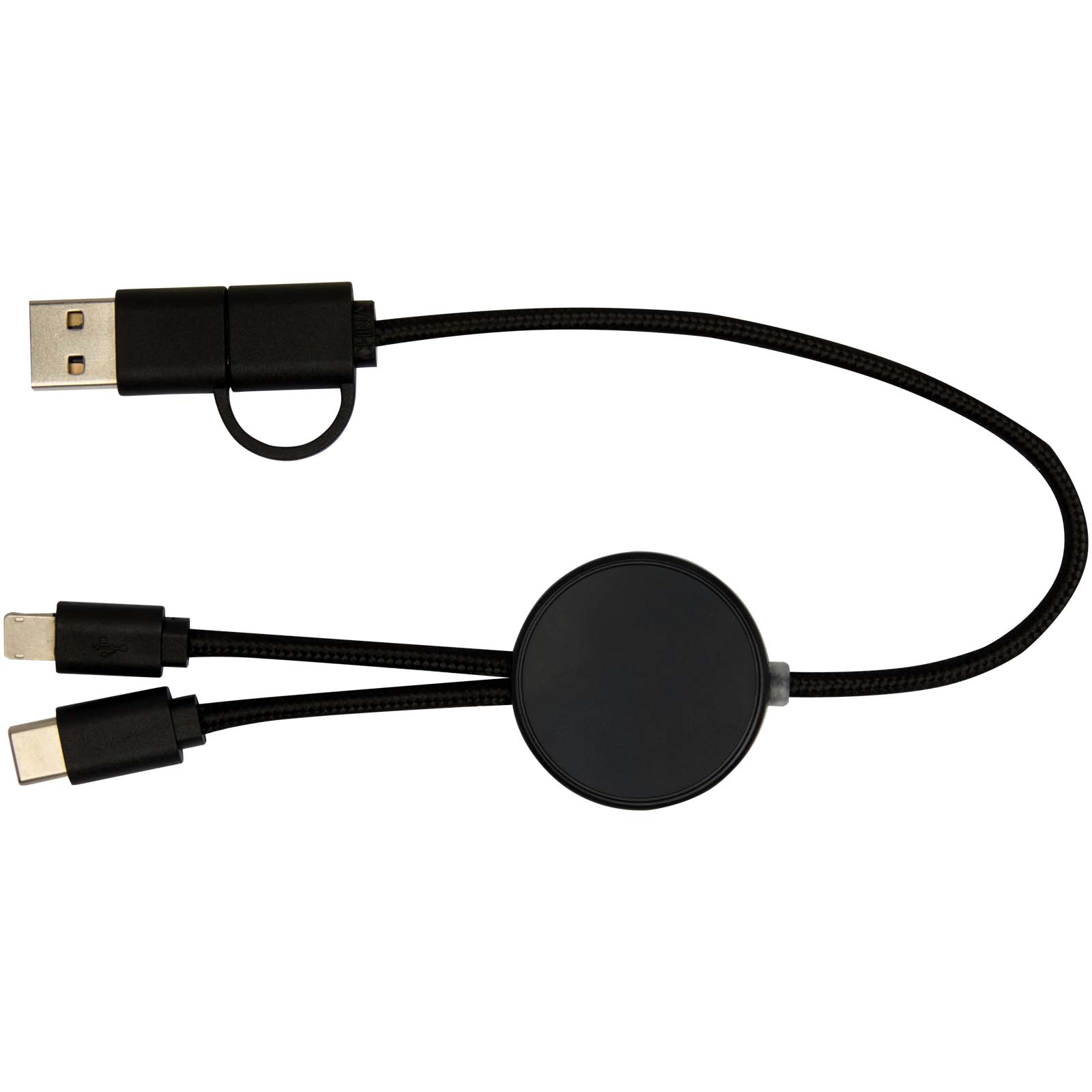 Câble 5 en 1 Citala en plastique recyclé de 30 cm pour la synchronisation des données et la charge rapide de 27 W