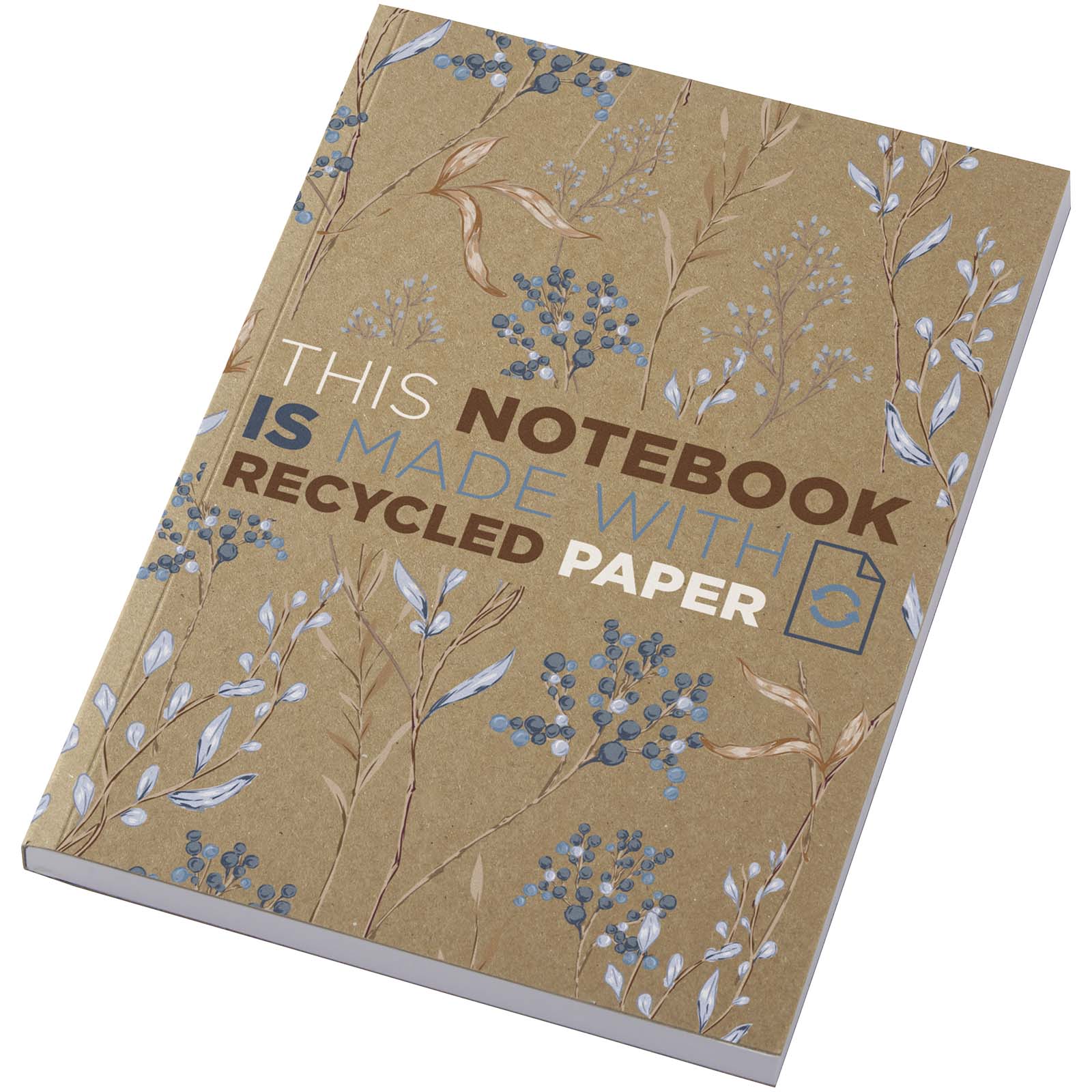 Cahier Novella Austen Kraft A5 recyclé à couverture souple de 100 feuilles