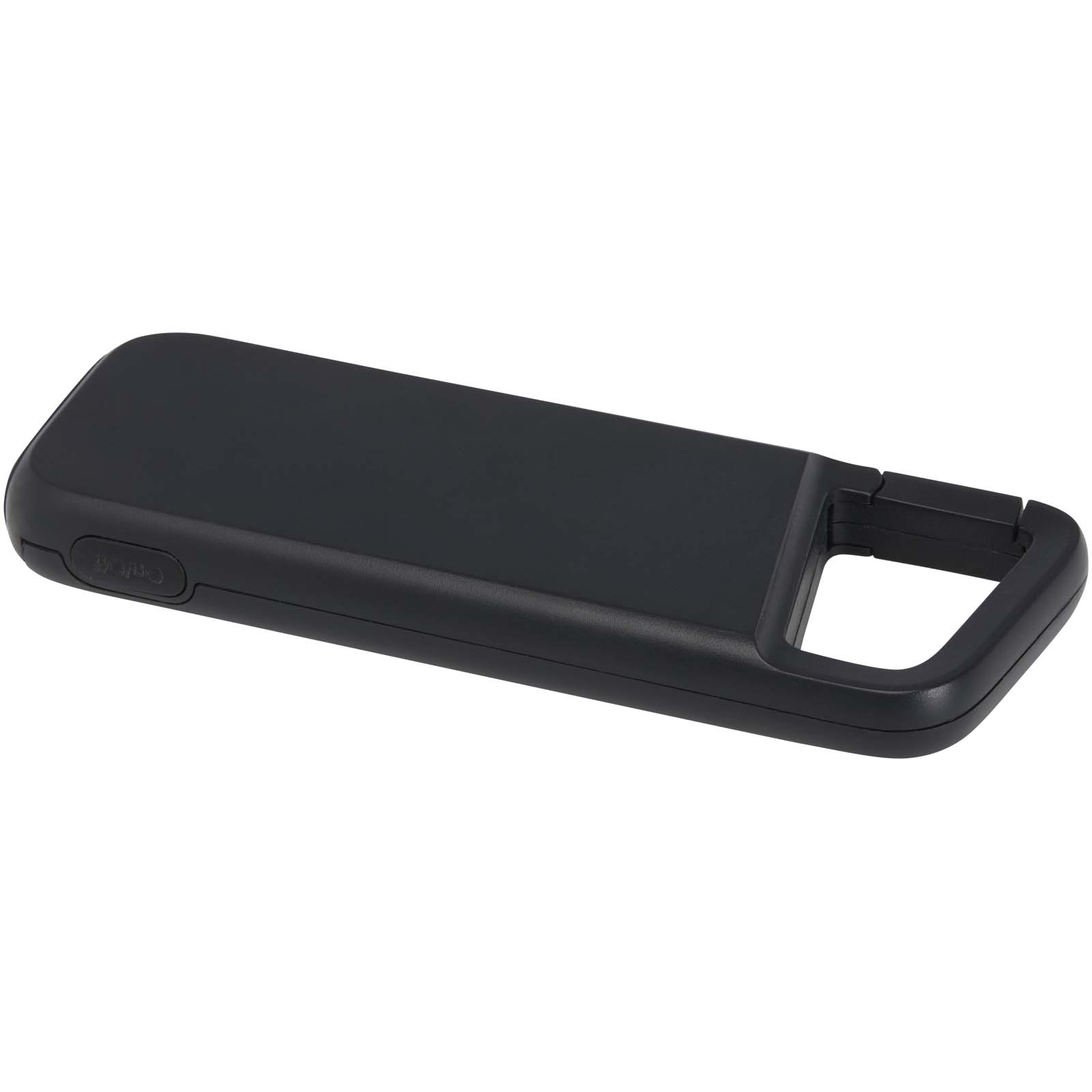 Batterie externe Alkes de 5 000 mAh et 12 W en plastique recyclé résistante à l’eau avec mousqueton