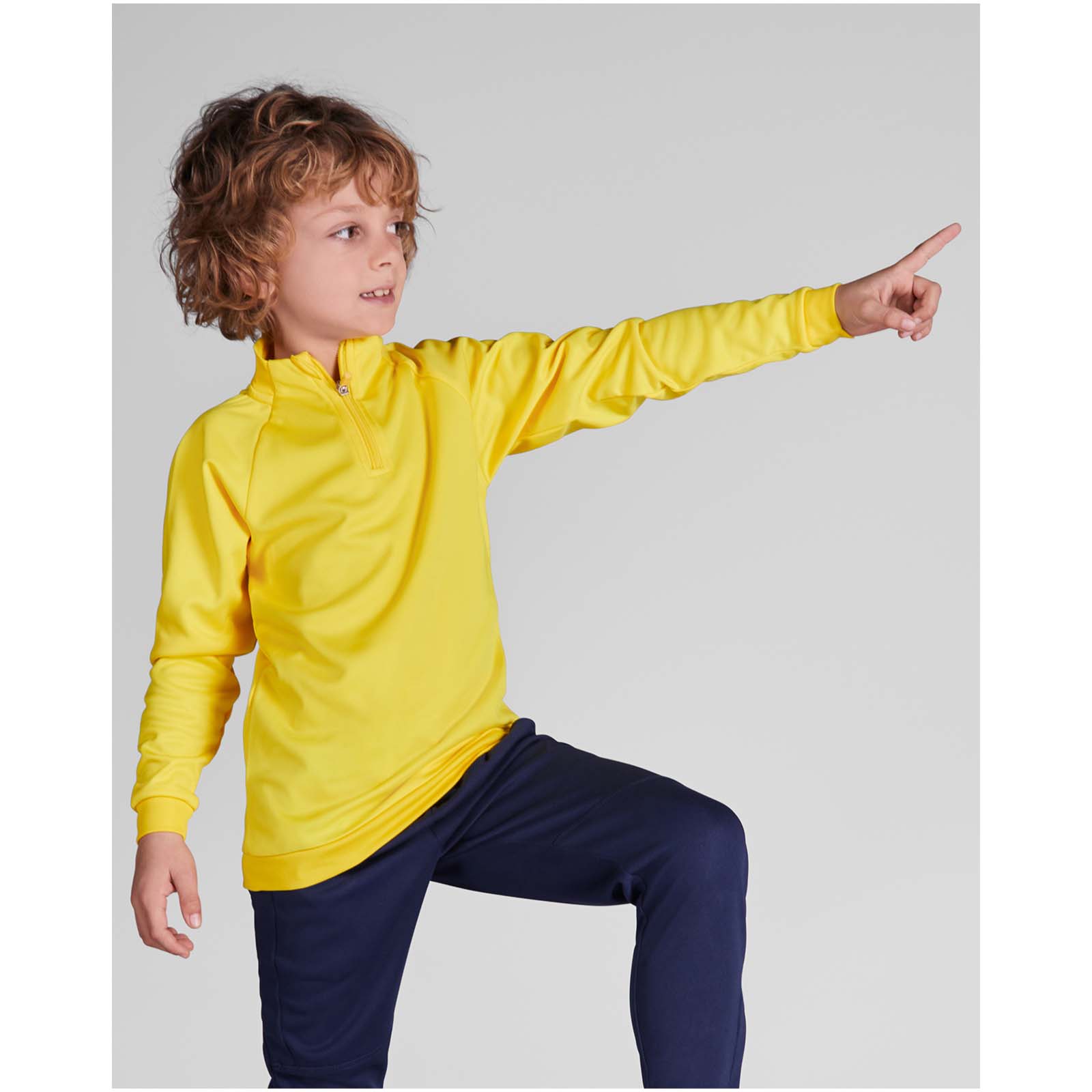 Roly Sweatshirt de 200 g/m² Epiro à manches longues avec fermeture demi- zip pour enfant