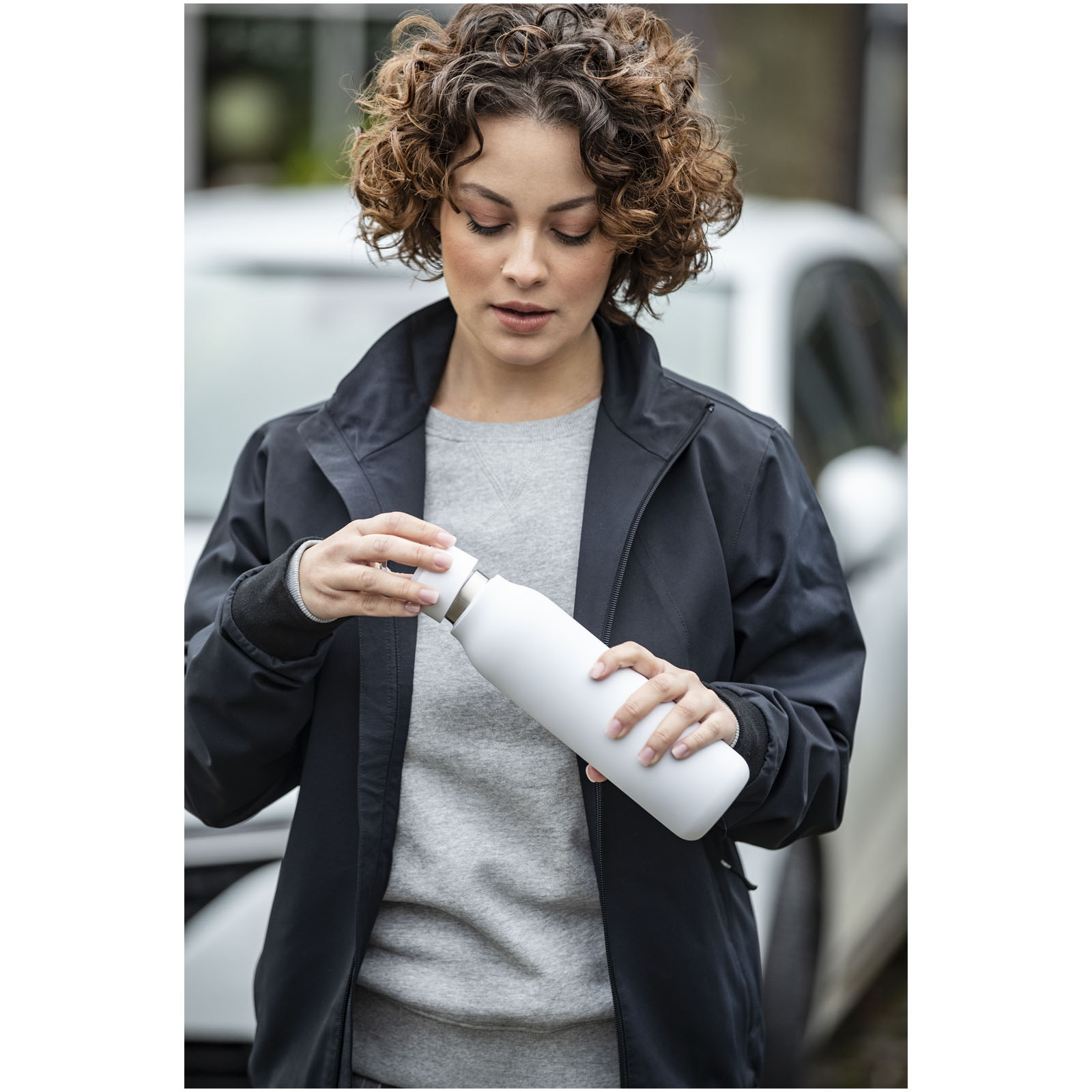 Bouteille isotherme Marka 600 ml avec couche de cuivre et avec boucle métallique