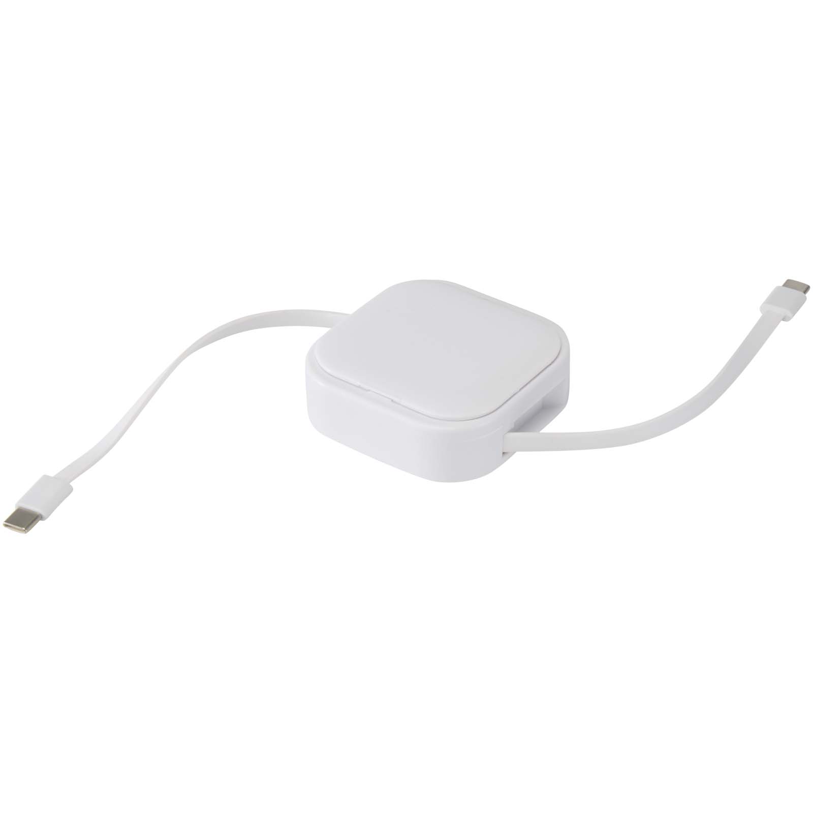 Câble rétractable 5 en 1 Gloas en matériaux recyclés pour synchronisation de données et charge rapide de 100 W avec kit d’out