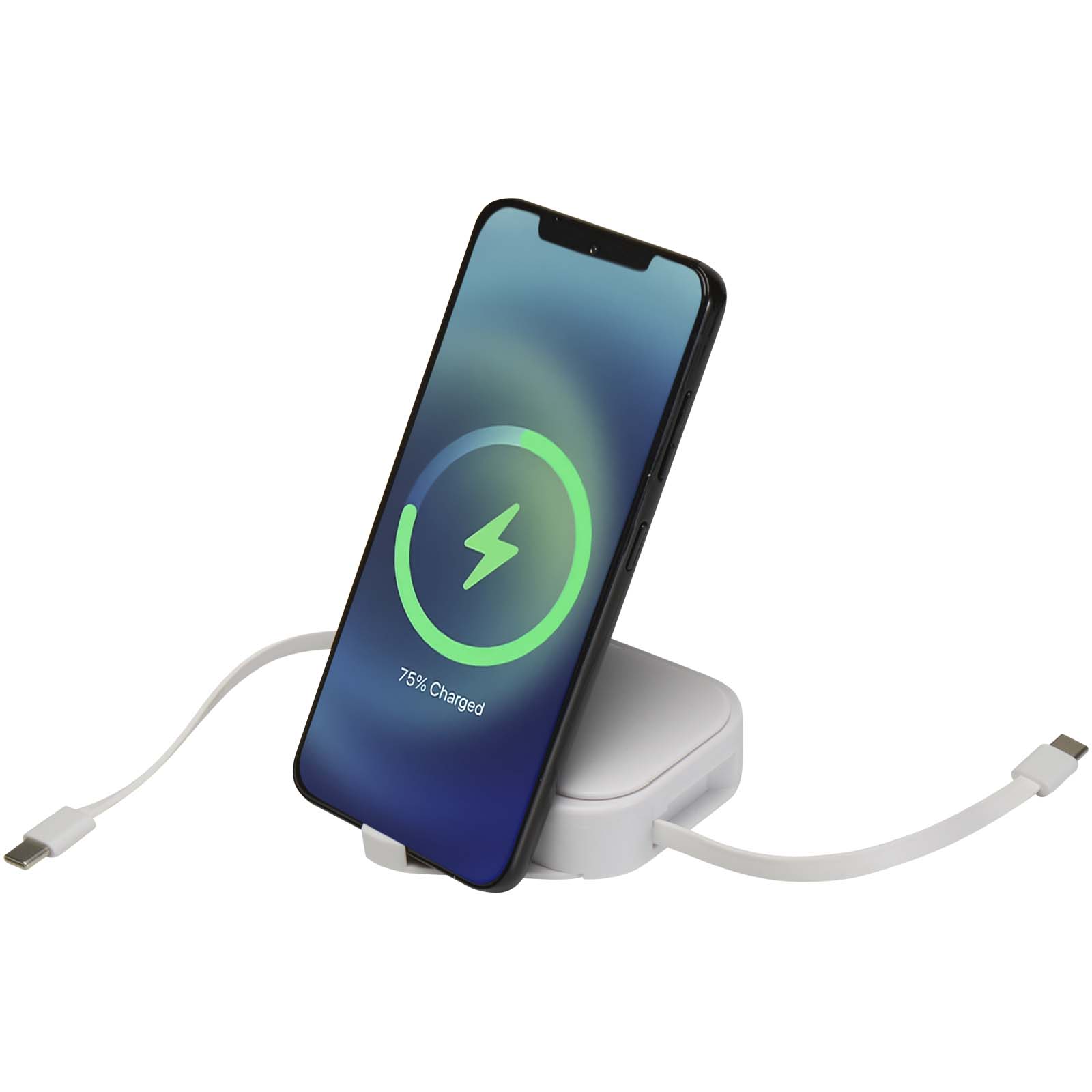 Câble rétractable 5 en 1 Gloas en matériaux recyclés pour synchronisation de données et charge rapide de 100 W avec kit d’out
