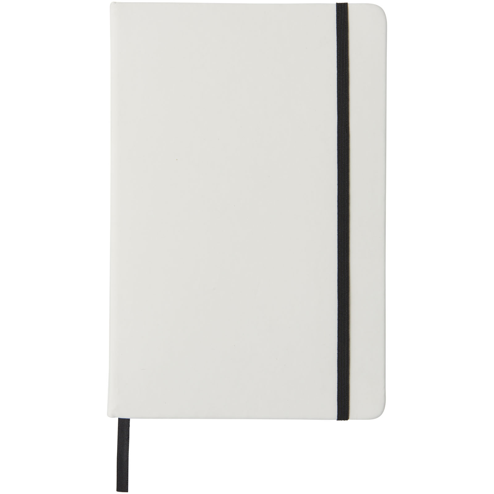 Carnet de notes blanc A5 Spectrum avec élastique de couleur