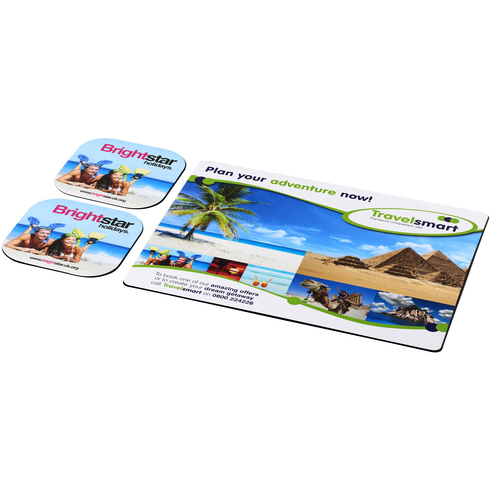 Ensemble de tapis de souris et de dessous de verre Brite-Mat® 3