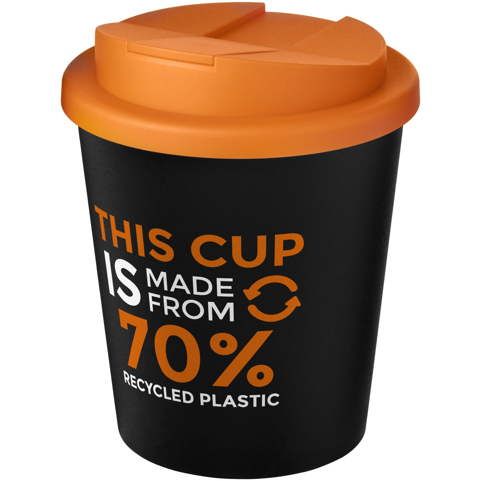 Gobelet recyclé Americano® Espresso Eco de 250 ml avec couvercle anti-déversement
