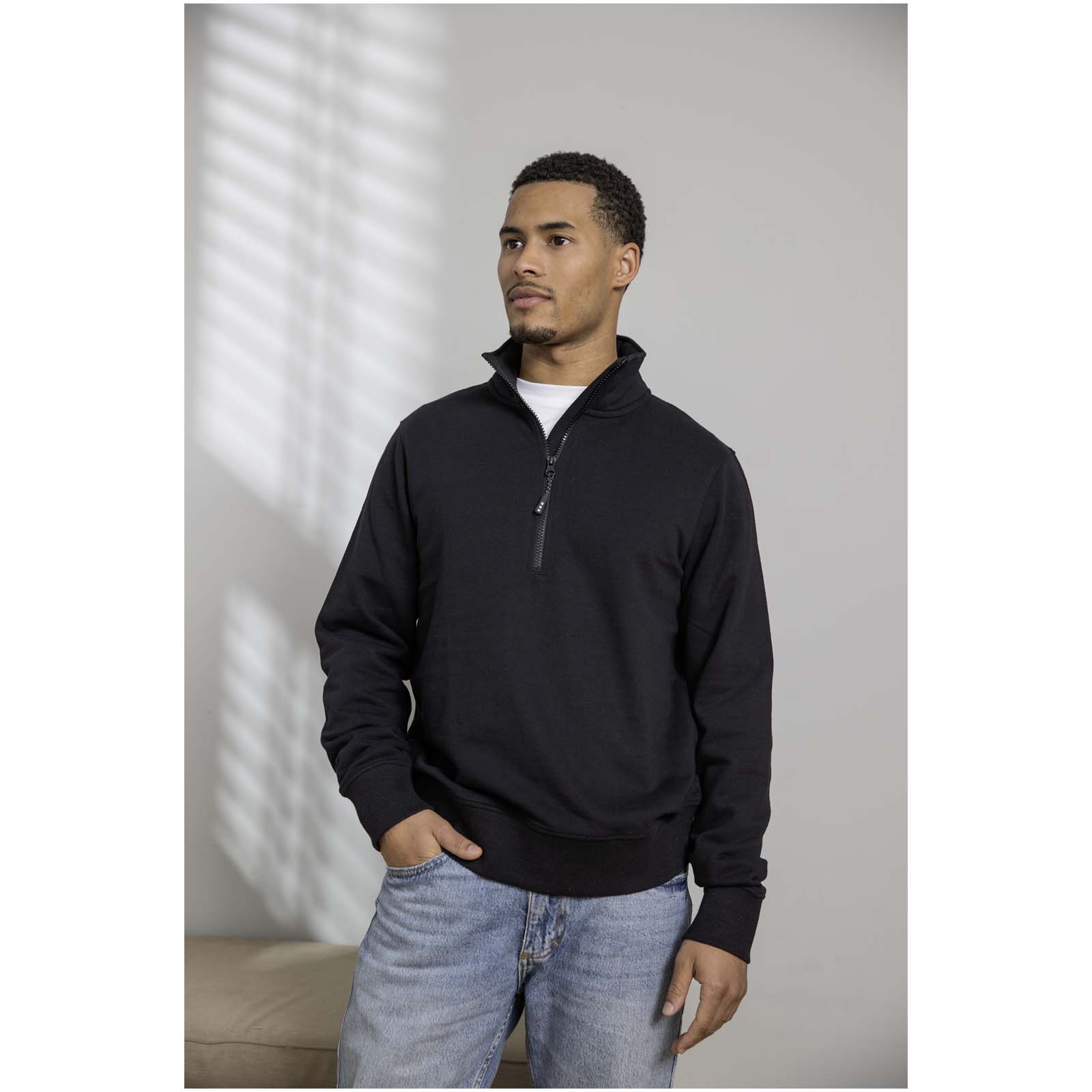 Elevate Sweat shirt unisexe de 280 g/m² Tin Aware™ recyclé à fermeture quart zip