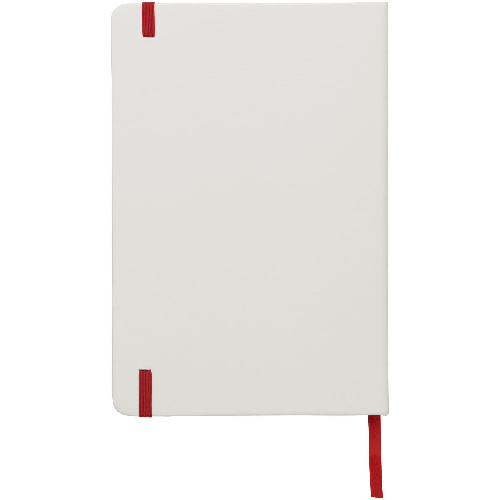 Carnet de notes blanc A5 Spectrum avec élastique de couleur