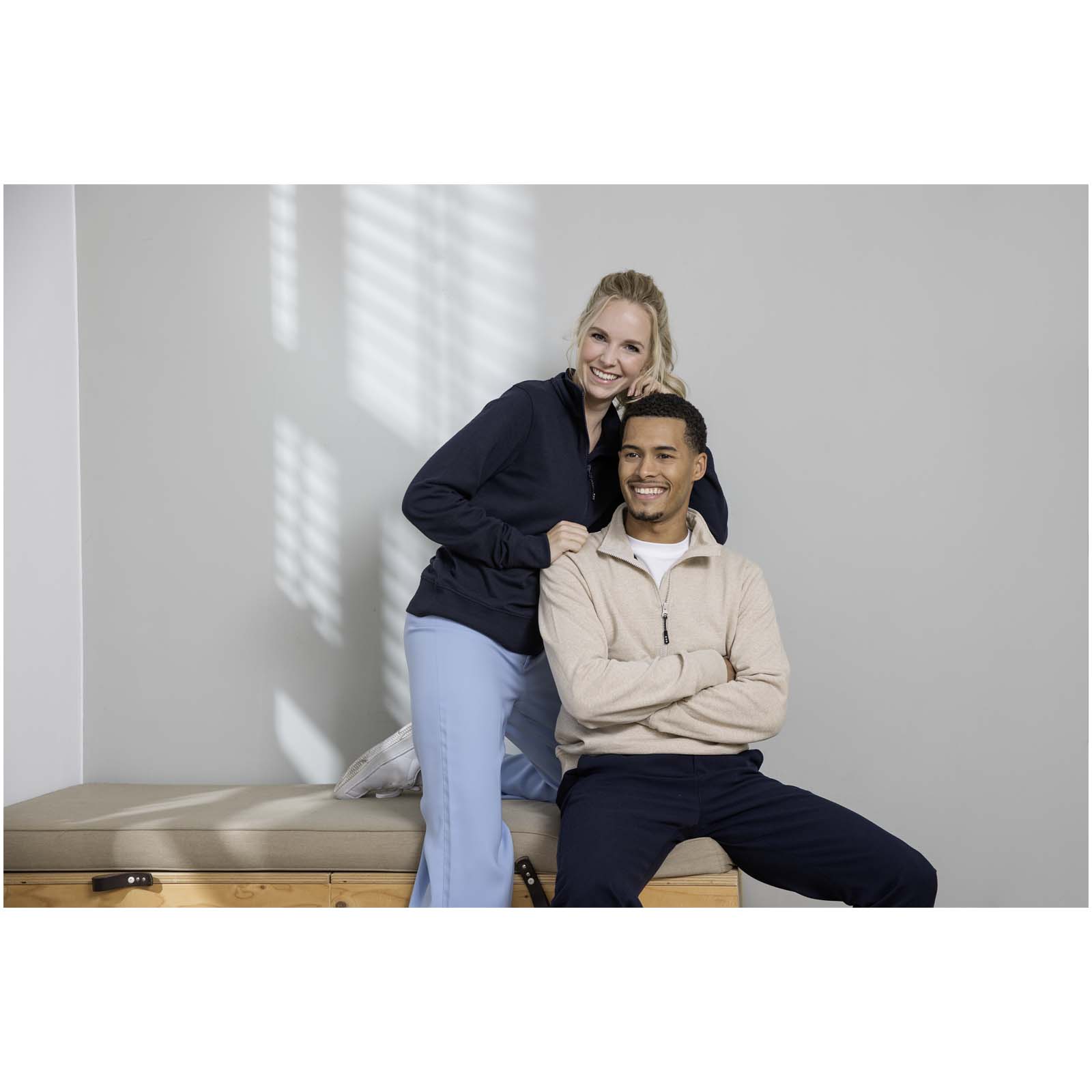 Elevate Sweat shirt unisexe de 280 g/m² Tin Aware™ recyclé à fermeture quart zip