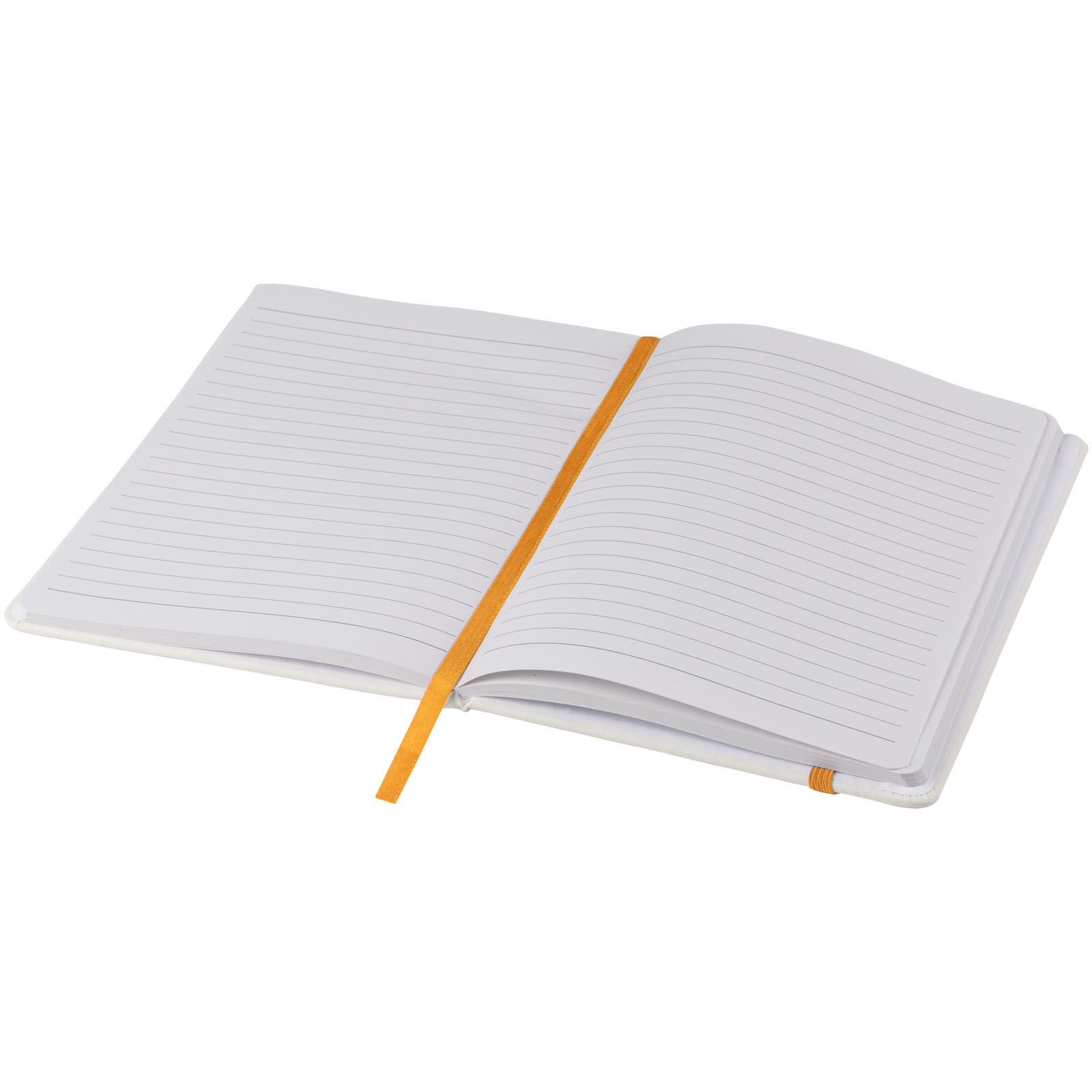 Carnet de notes blanc A5 Spectrum avec élastique de couleur