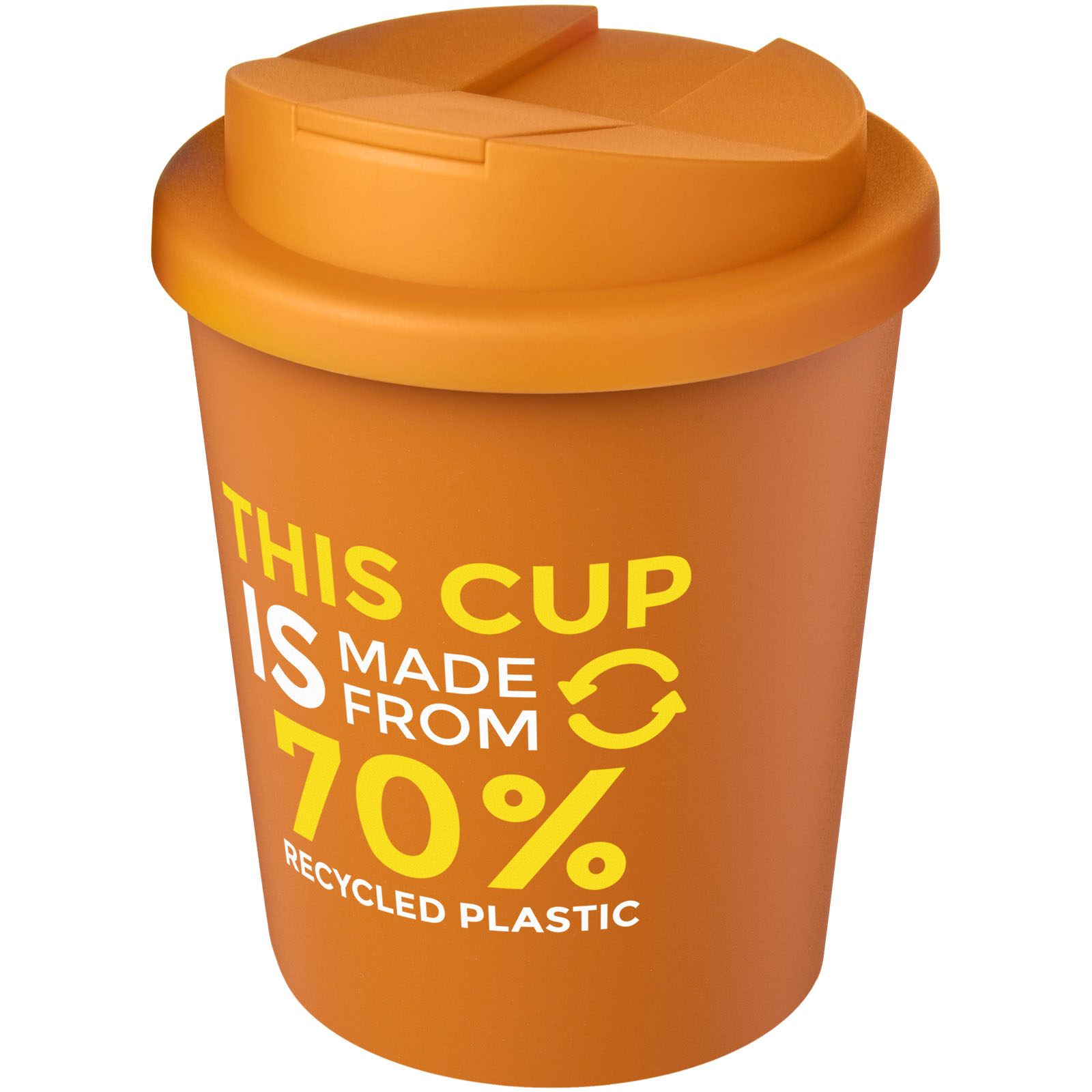 Gobelet recyclé Americano® Espresso Eco de 250 ml avec couvercle anti-déversement