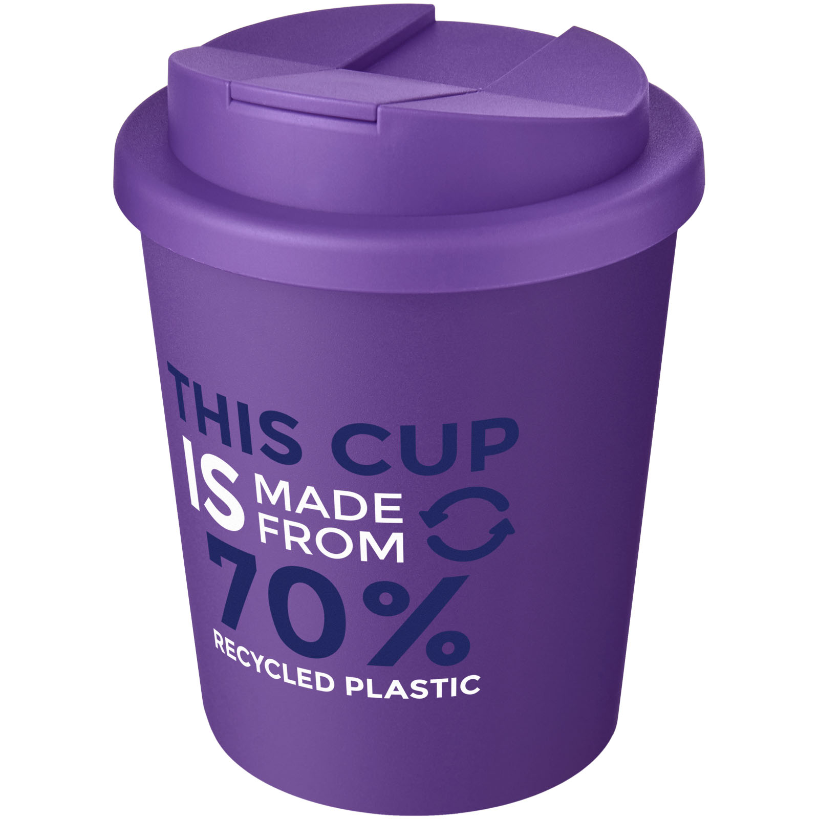 Gobelet recyclé Americano® Espresso Eco de 250 ml avec couvercle anti-déversement