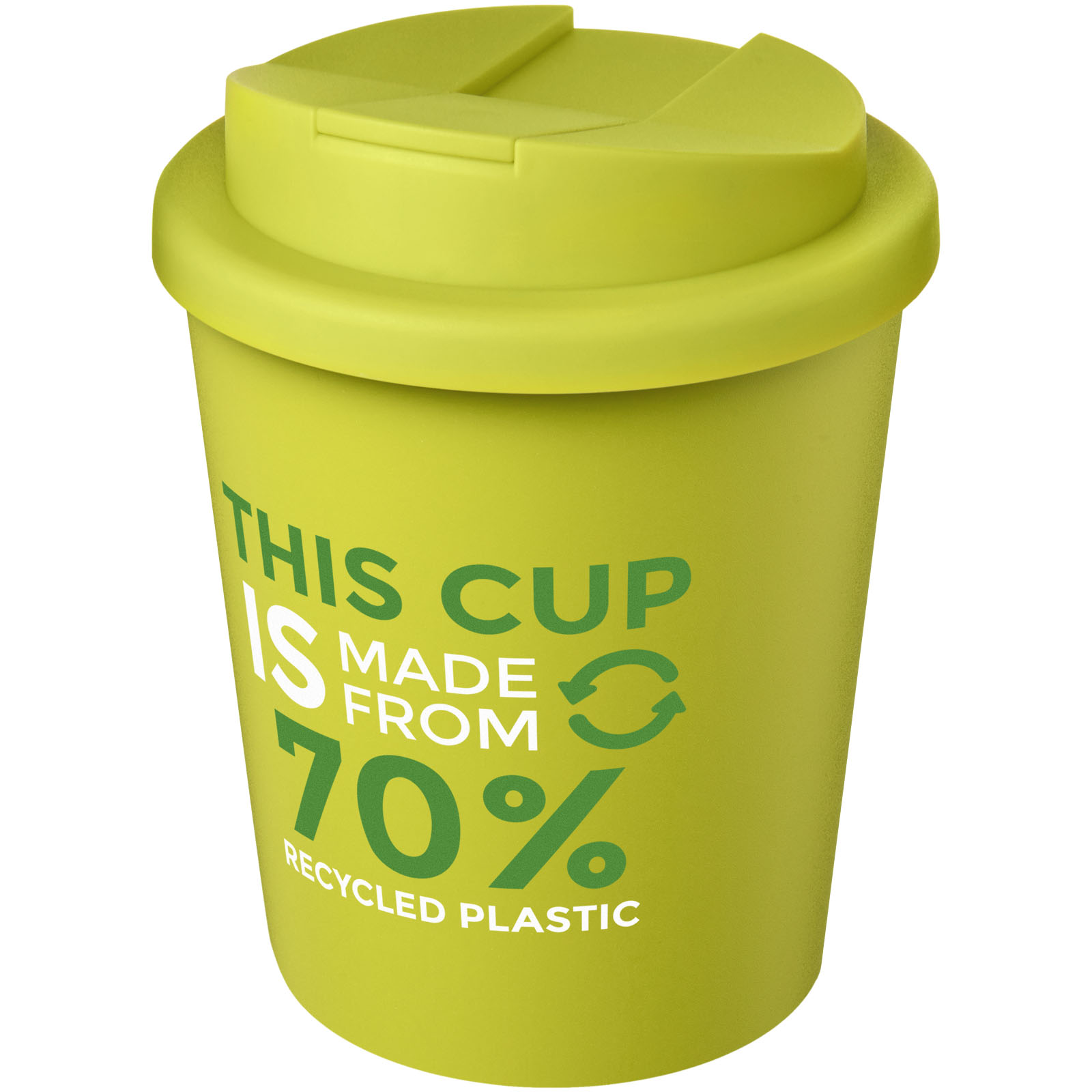 Gobelet recyclé Americano® Espresso Eco de 250 ml avec couvercle anti-déversement