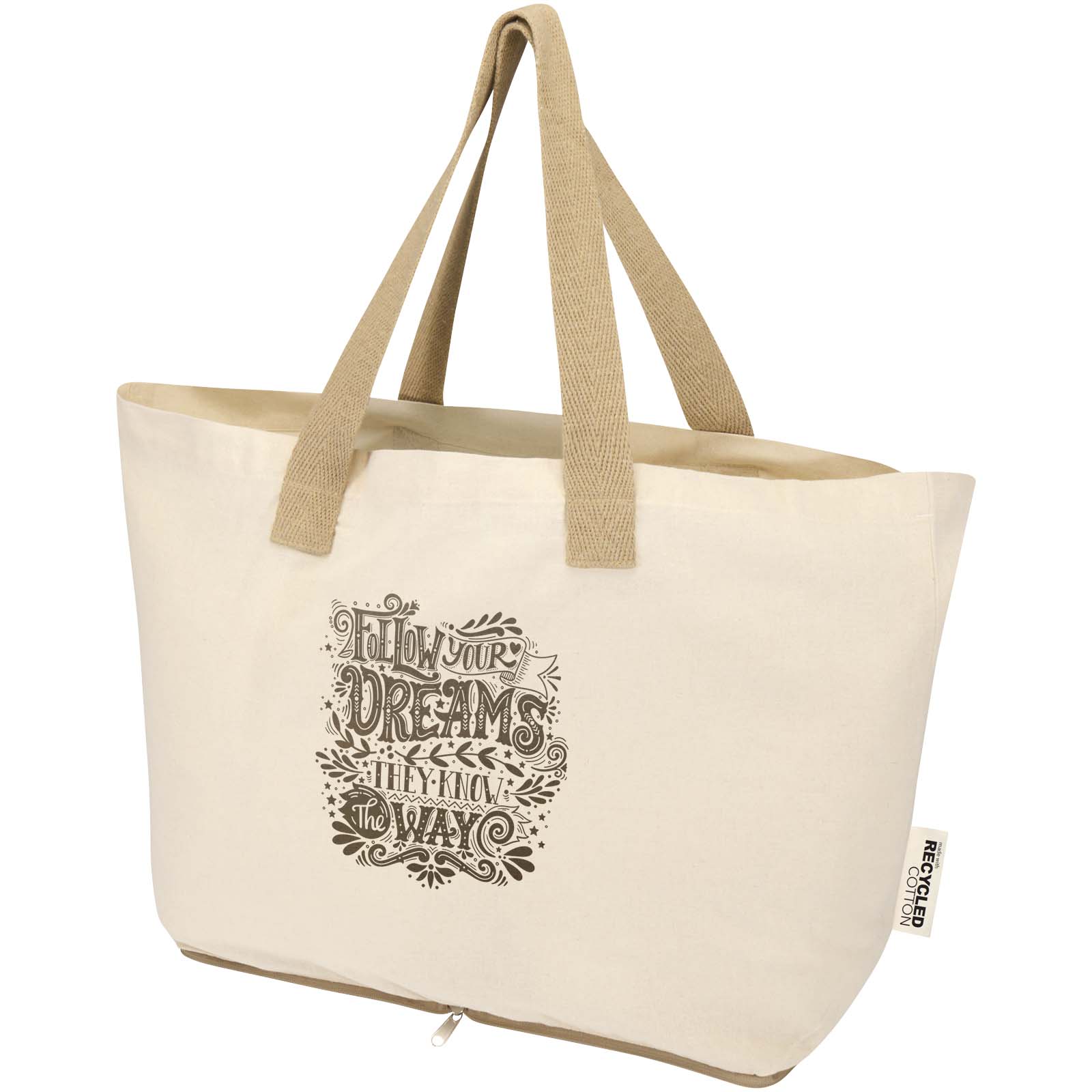Sac shopping Sierra pliable en coton recyclé GRS 140 g/m2 12 L