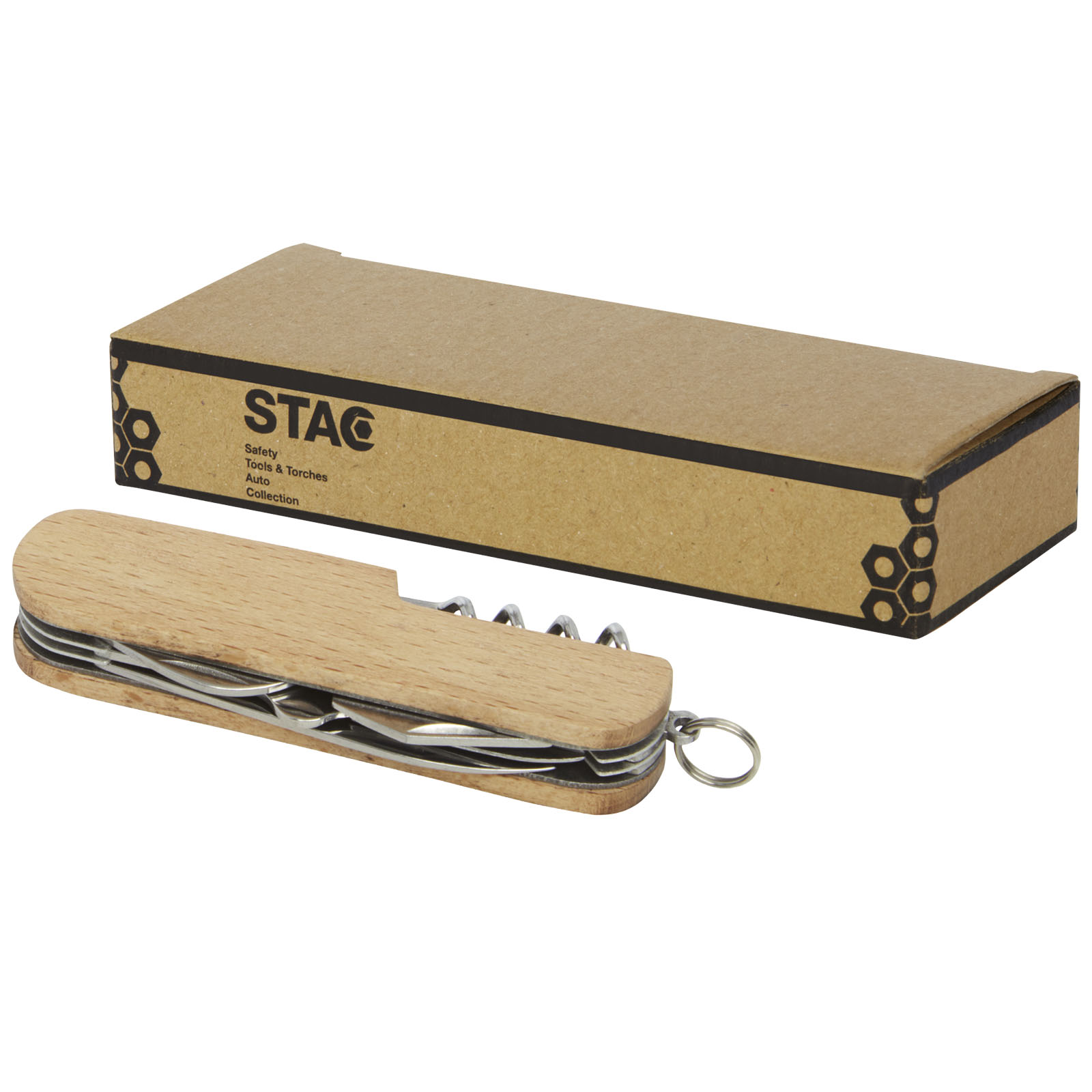 Couteau de poche Richard en bois à 7 fonctions