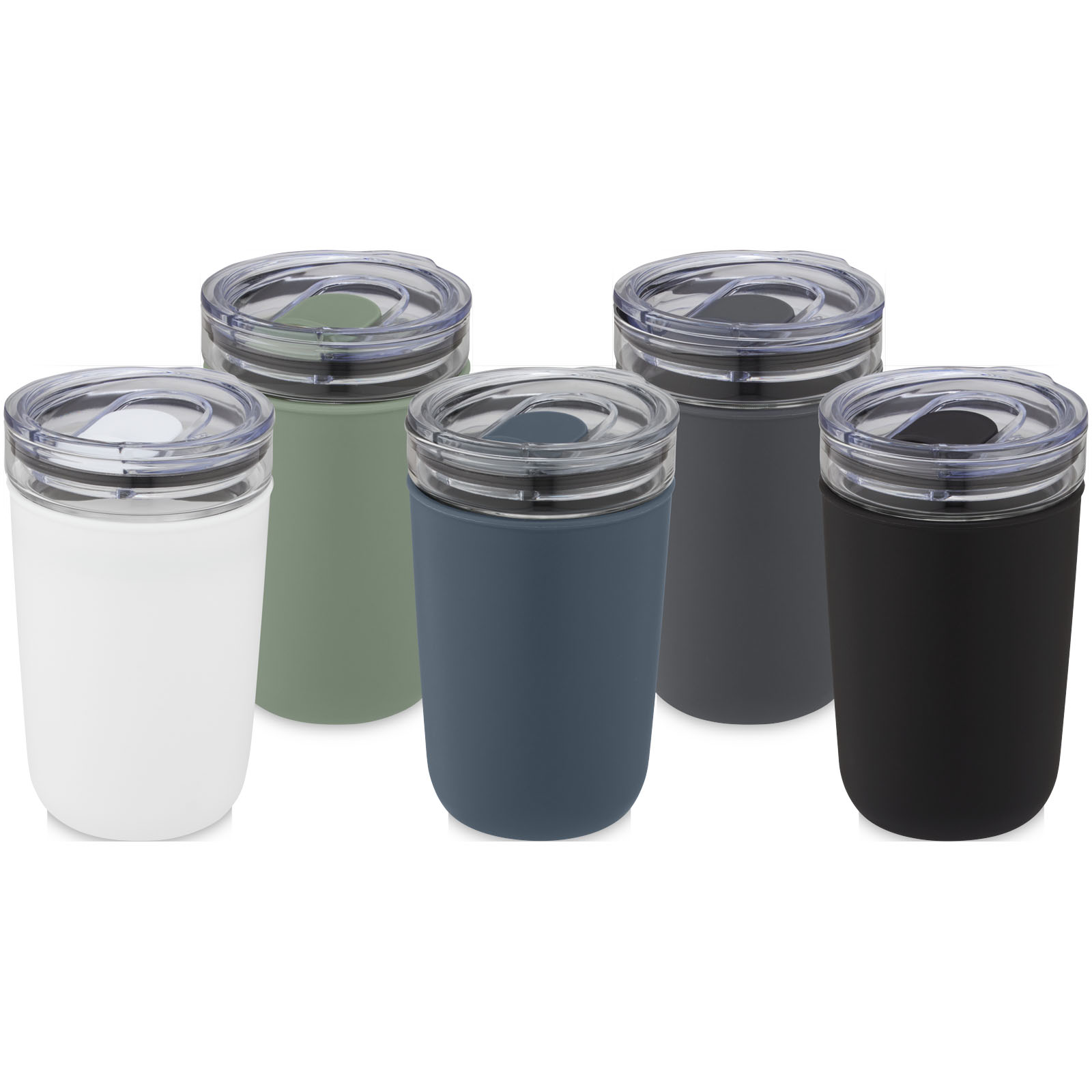 Gobelet en verre Bello de 420 ml avec paroi extérieure en plastique recyclé
