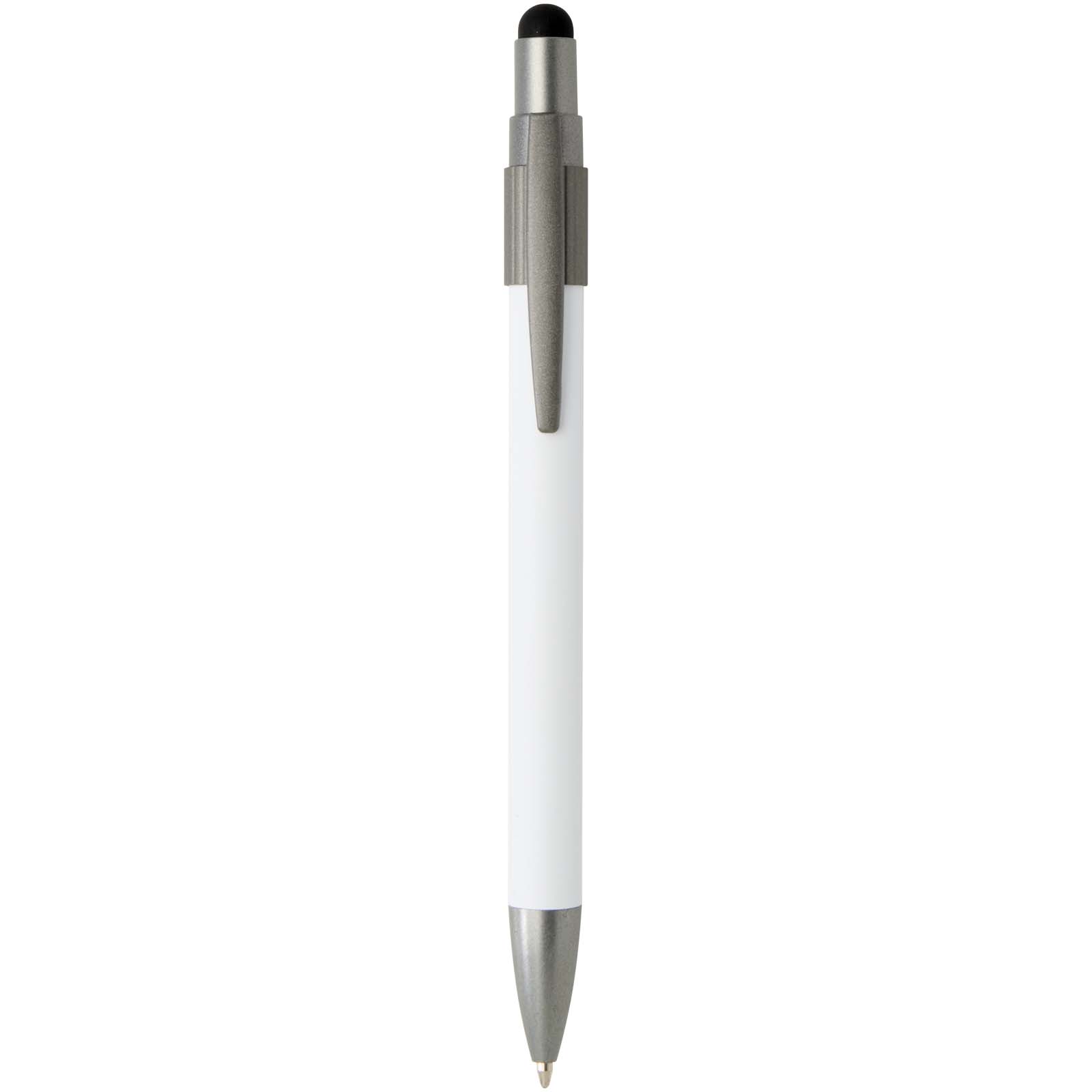 Stylo bille recyclé RCS avec stylet et toupie antistress (encre bleue) Rill