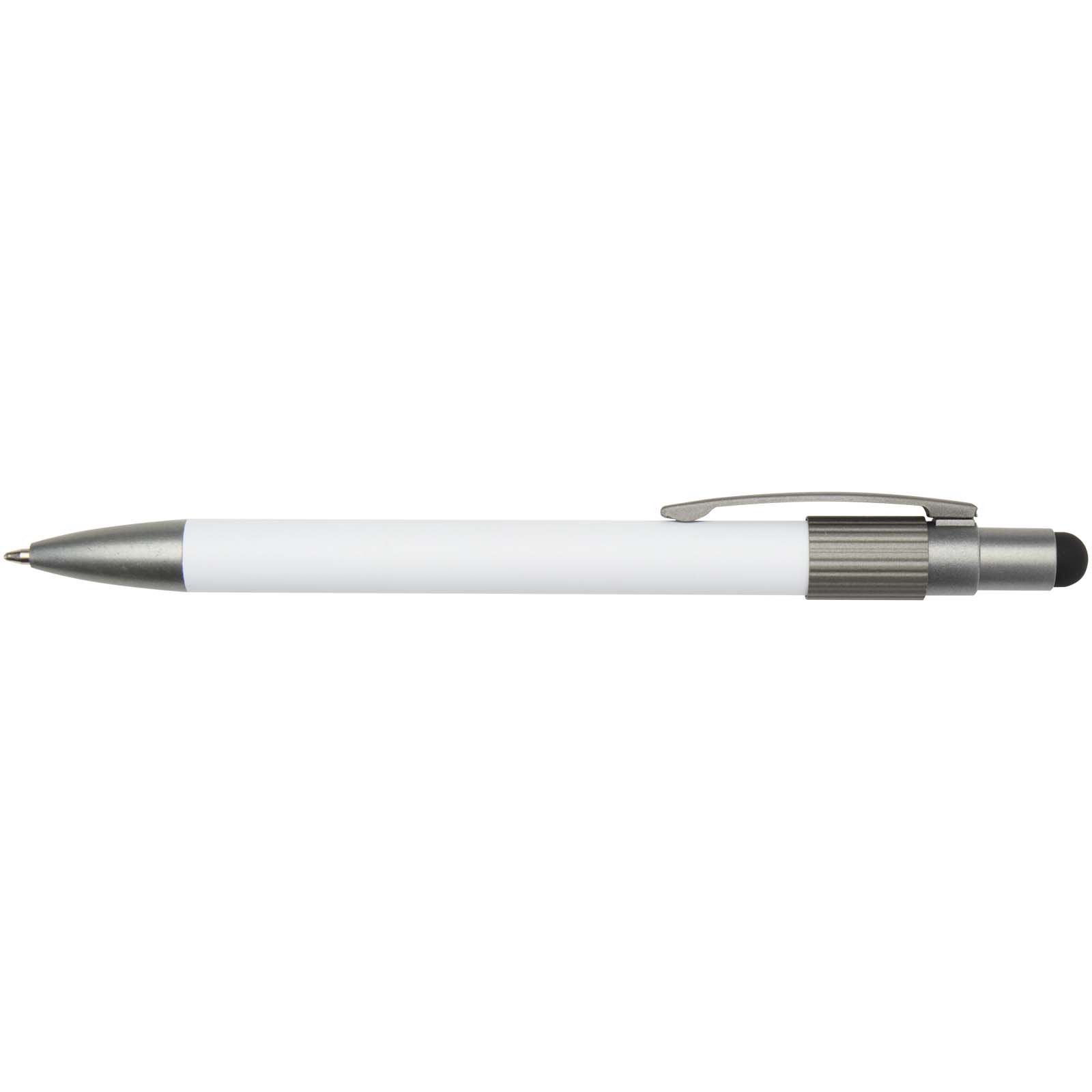 Stylo bille recyclé RCS avec stylet et toupie antistress (encre bleue) Rill