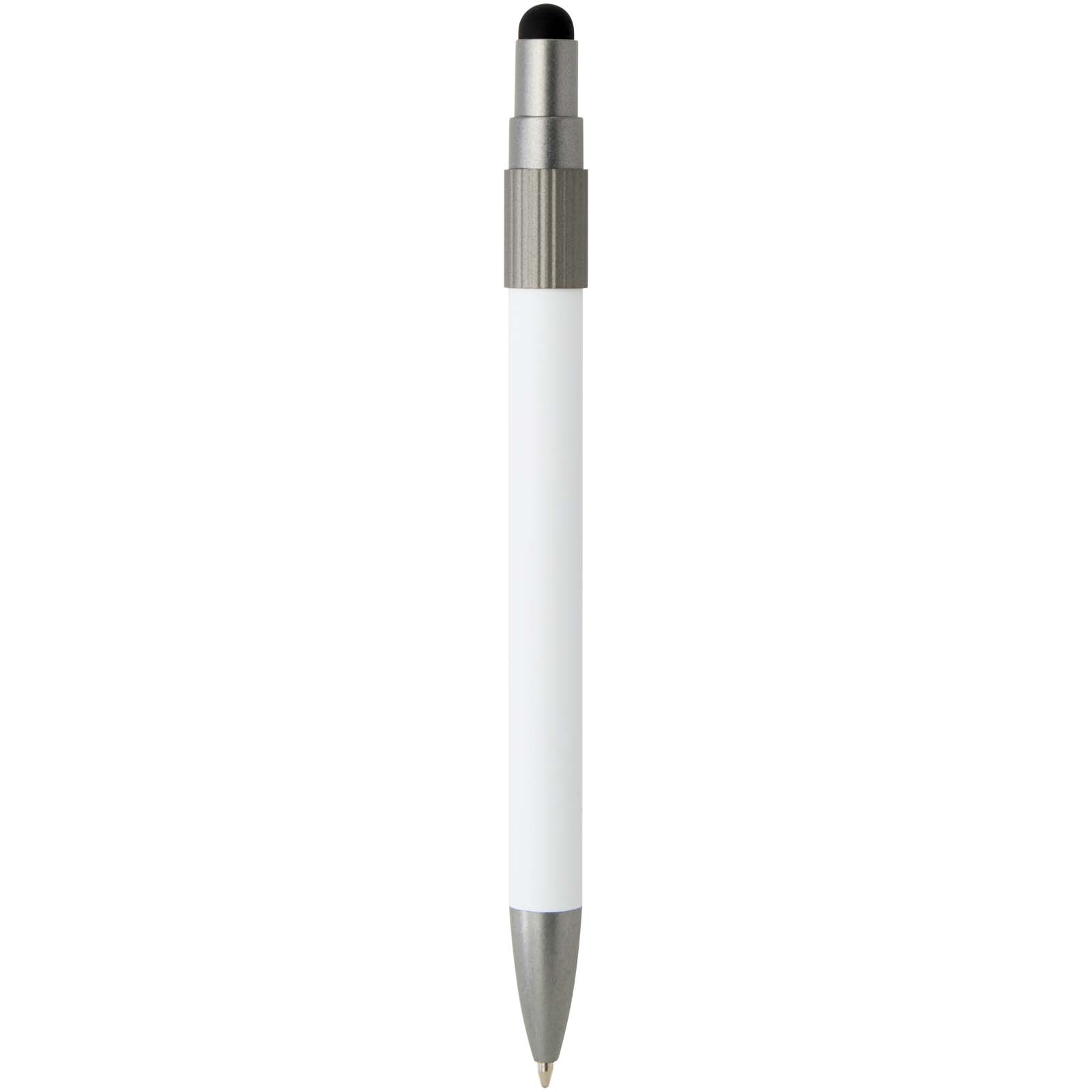Stylo bille recyclé RCS avec stylet et toupie antistress (encre bleue) Rill