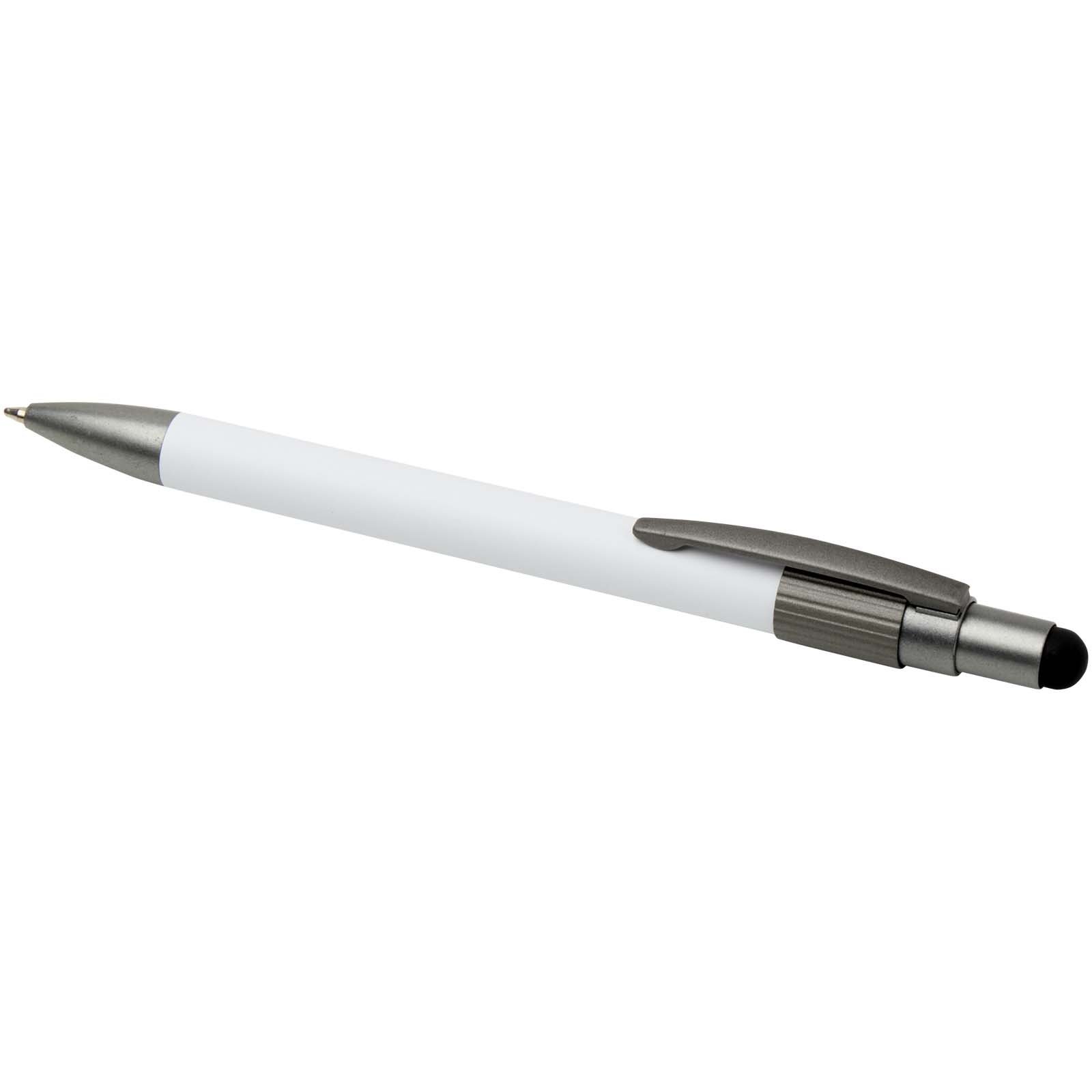 Stylo bille recyclé RCS avec stylet et toupie antistress (encre bleue) Rill