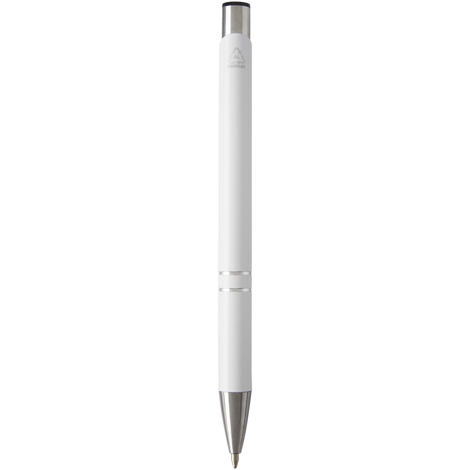Stylo bille en aluminium recyclé Moneta (encre bleue)