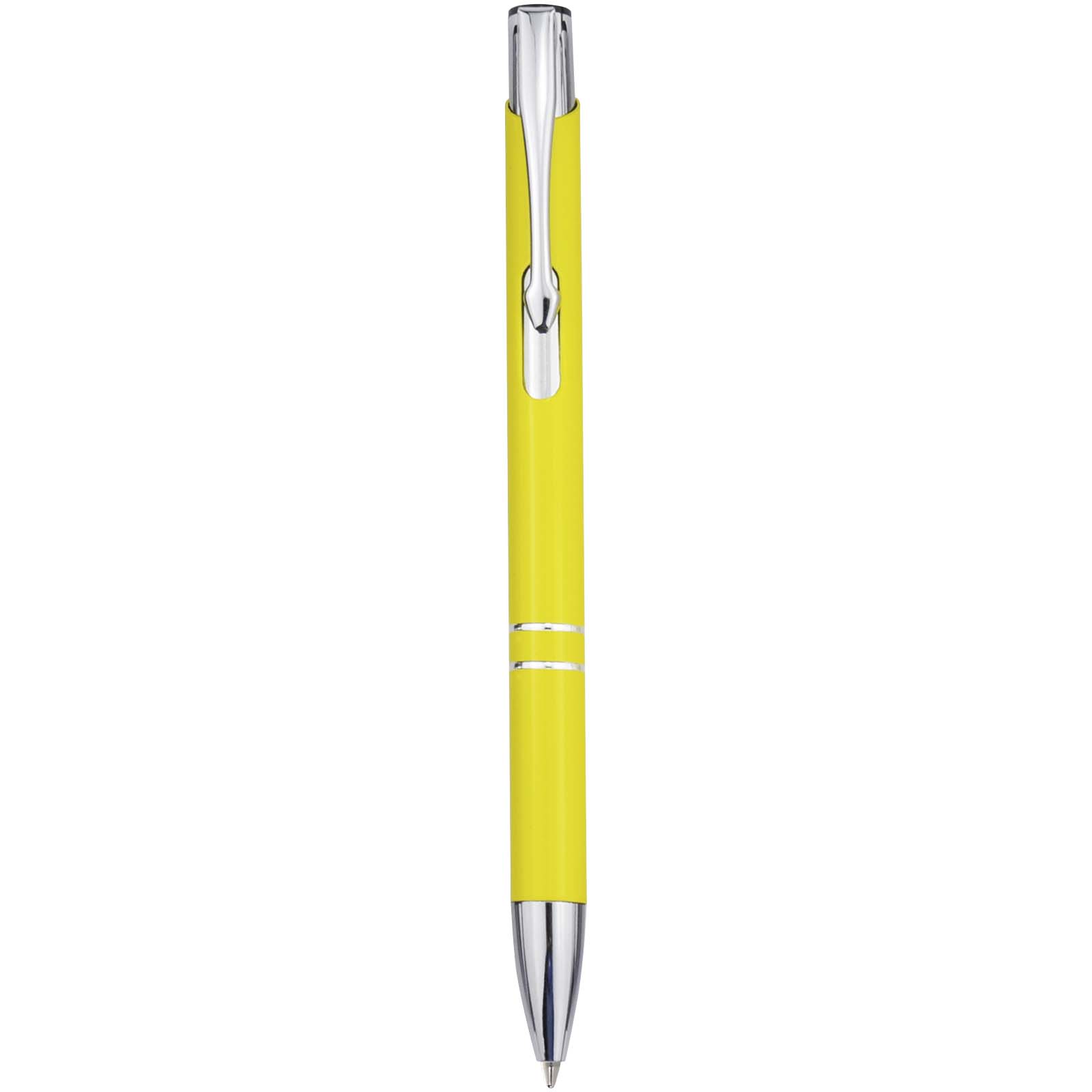 Stylo bille en aluminium recyclé Moneta (encre bleue)