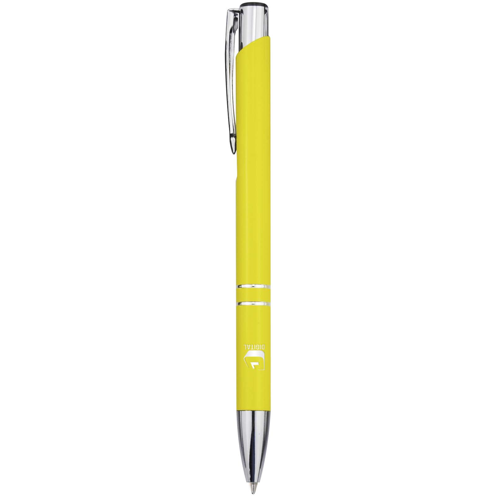 Stylo bille en aluminium recyclé Moneta (encre bleue)