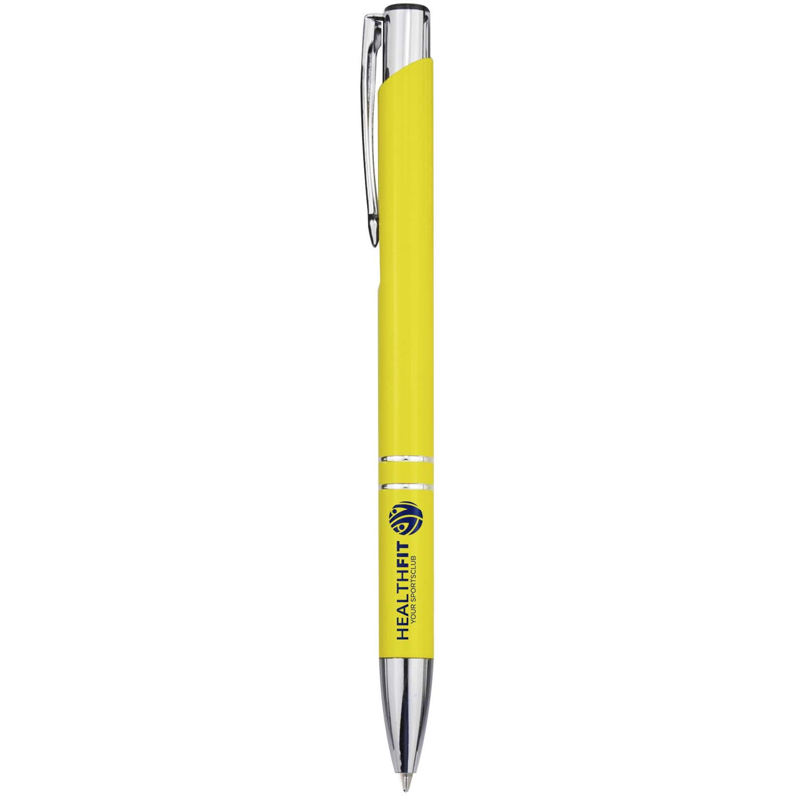 Stylo bille en aluminium recyclé Moneta (encre bleue)