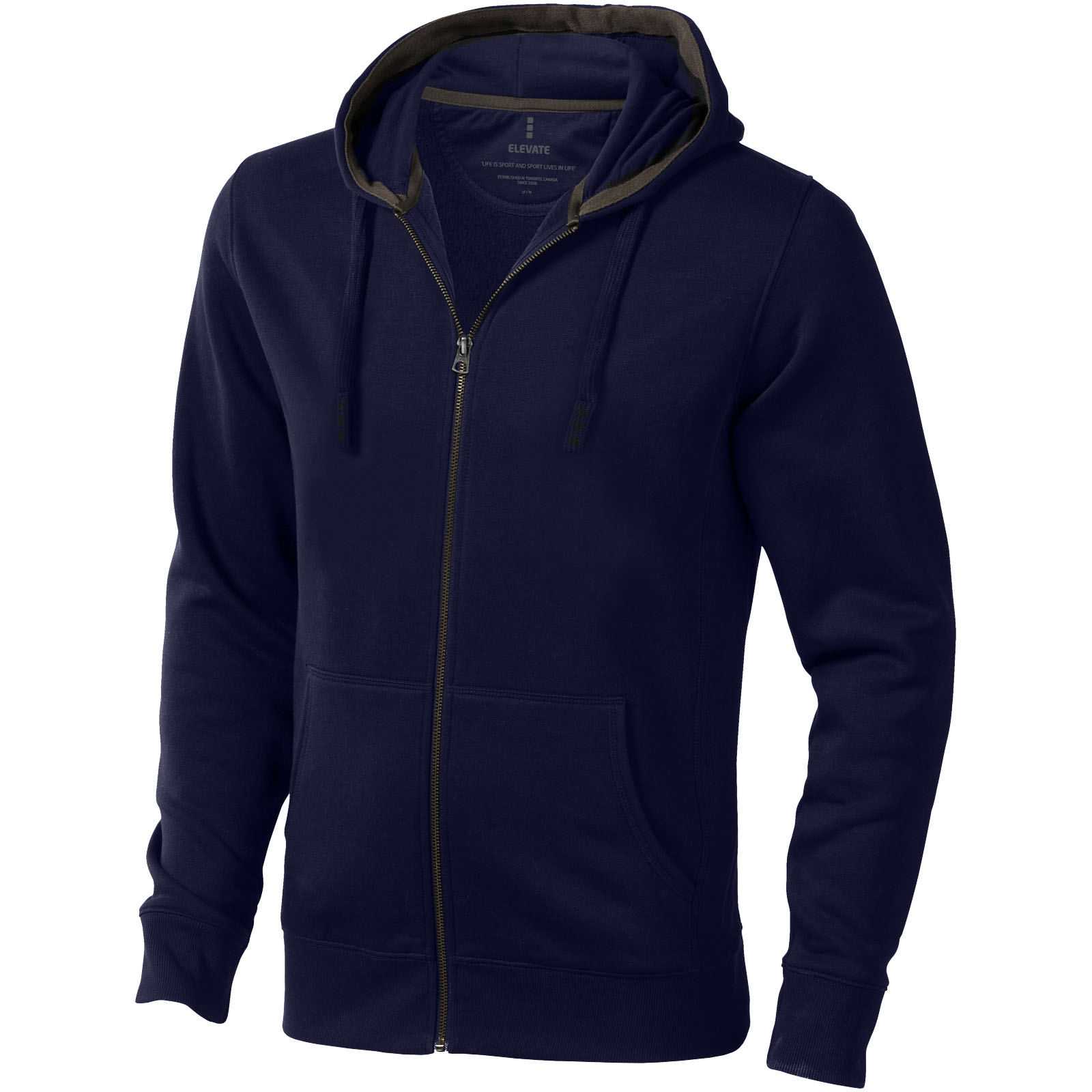 Elevate Sweat shirt à capuche full zip unisex de 300 g/m² Arora
