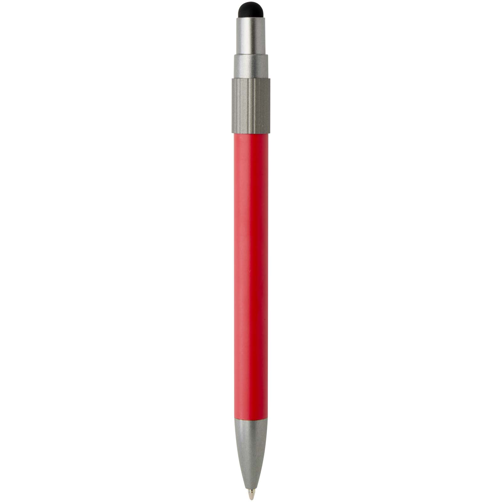 Stylo bille recyclé RCS avec stylet et toupie antistress (encre bleue) Rill