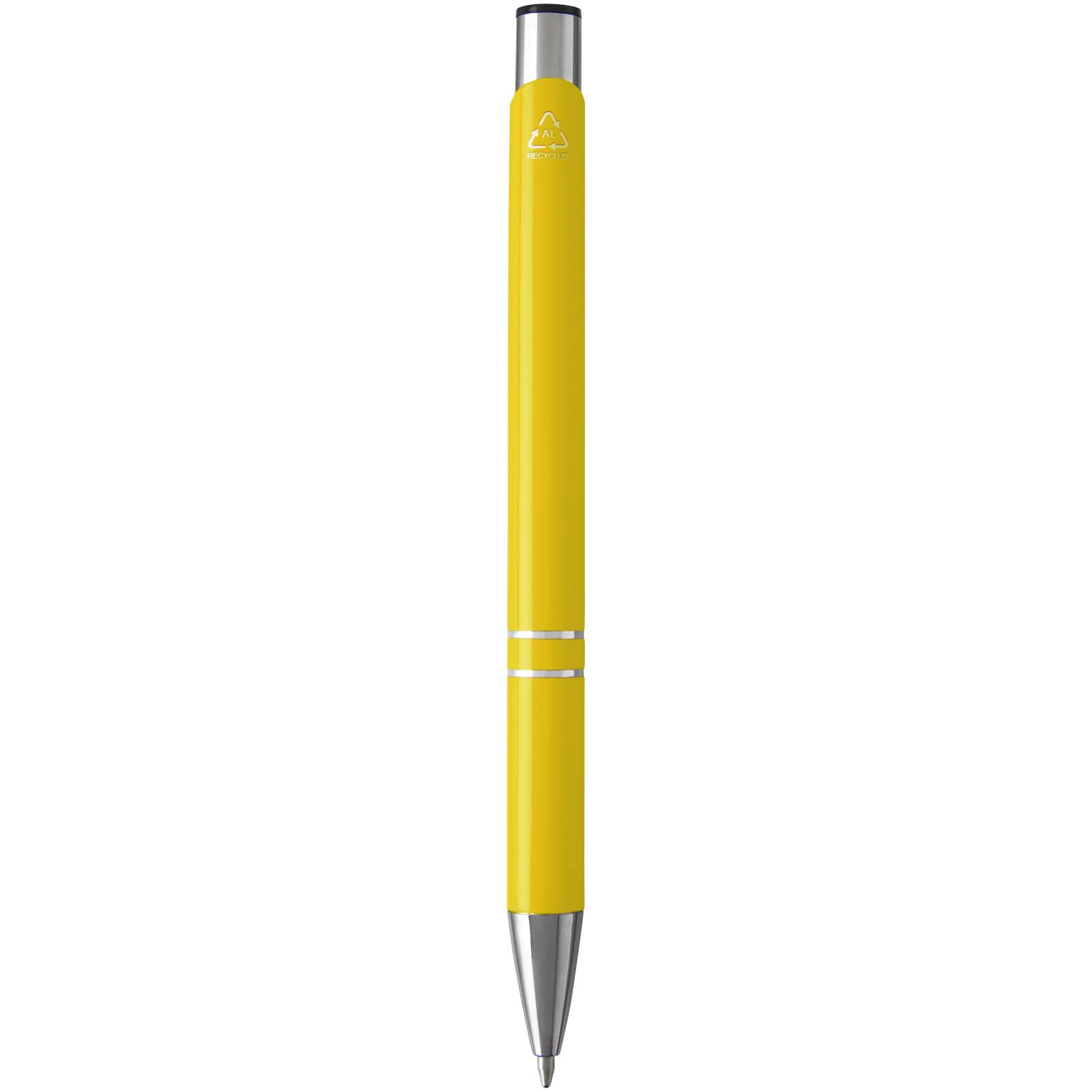 Stylo bille en aluminium recyclé Moneta (encre bleue)