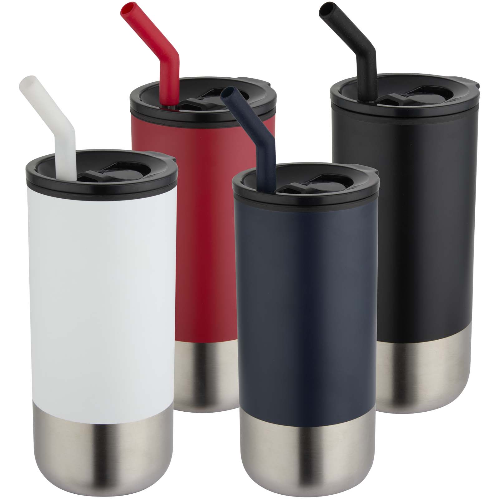 Gobelet isotherme Grayson 480 ml certifié RCS avec paille en silicone