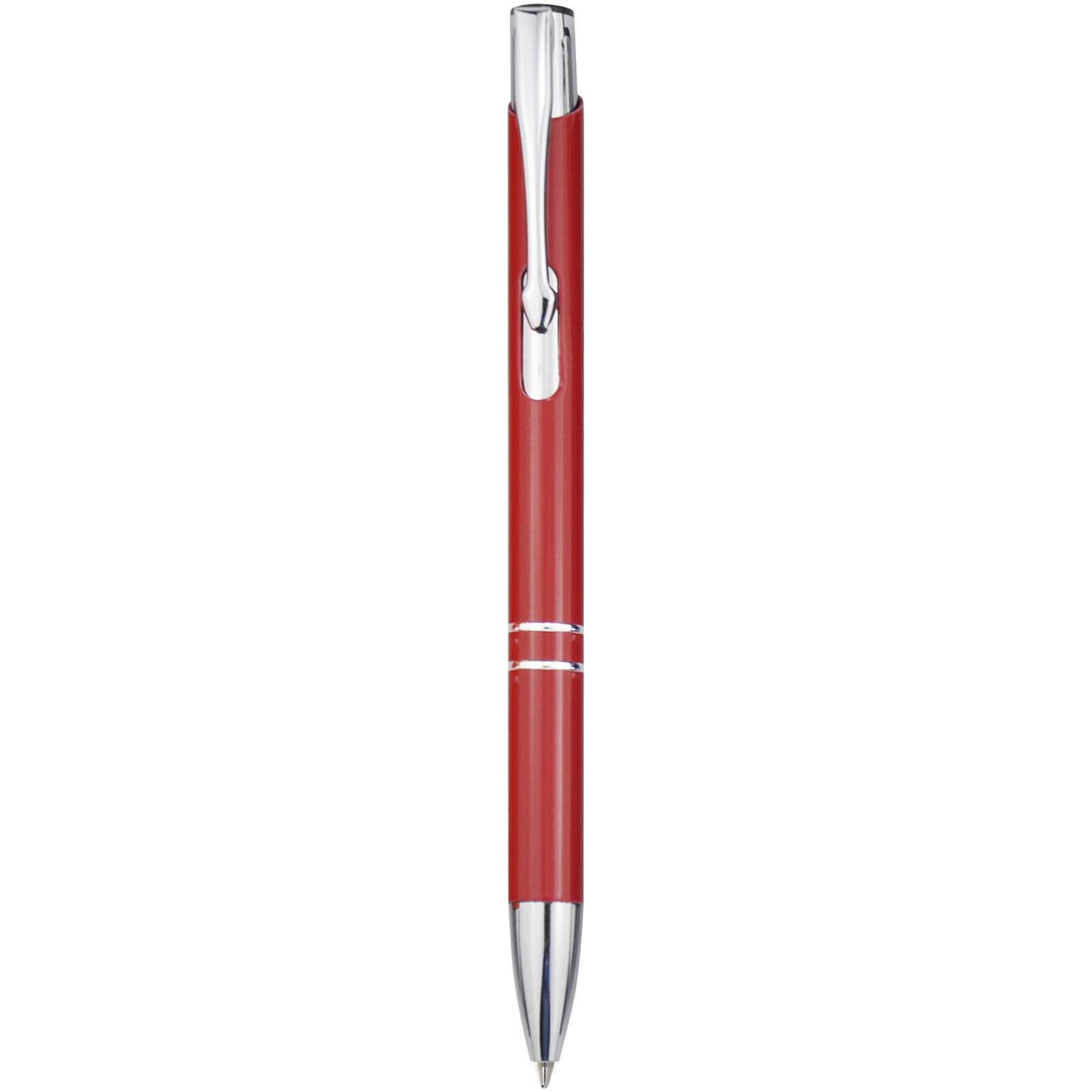 Stylo bille en aluminium recyclé Moneta (encre bleue)