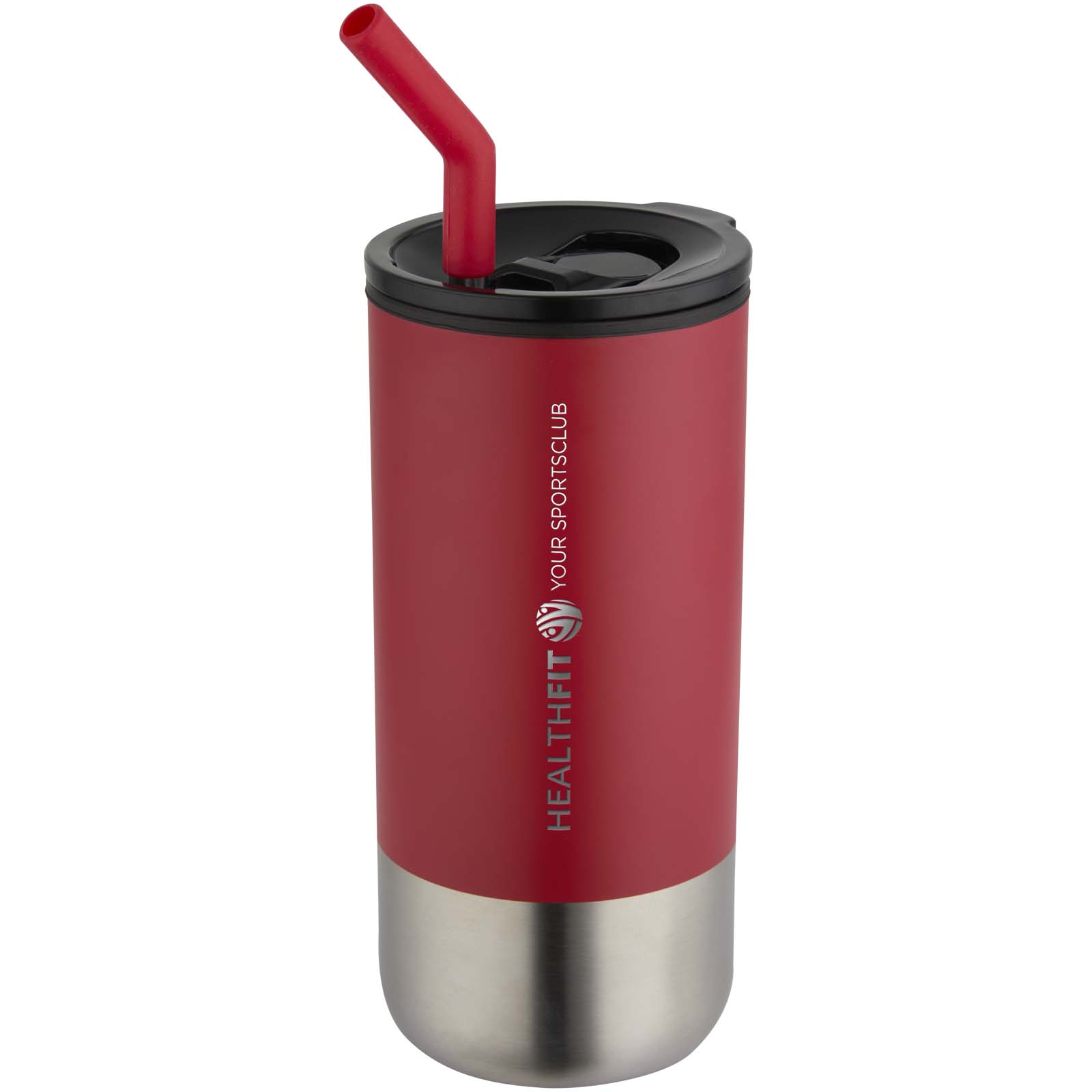 Gobelet isotherme Grayson 480 ml certifié RCS avec paille en silicone