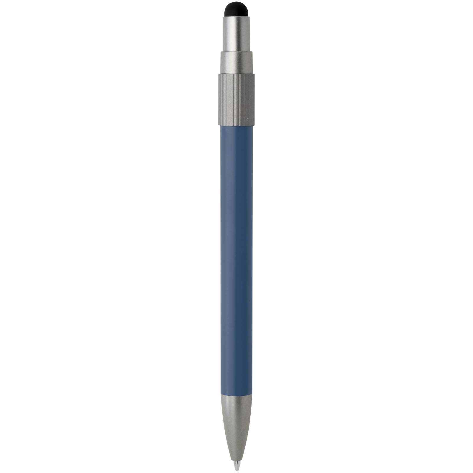 Stylo bille recyclé RCS avec stylet et toupie antistress (encre bleue) Rill