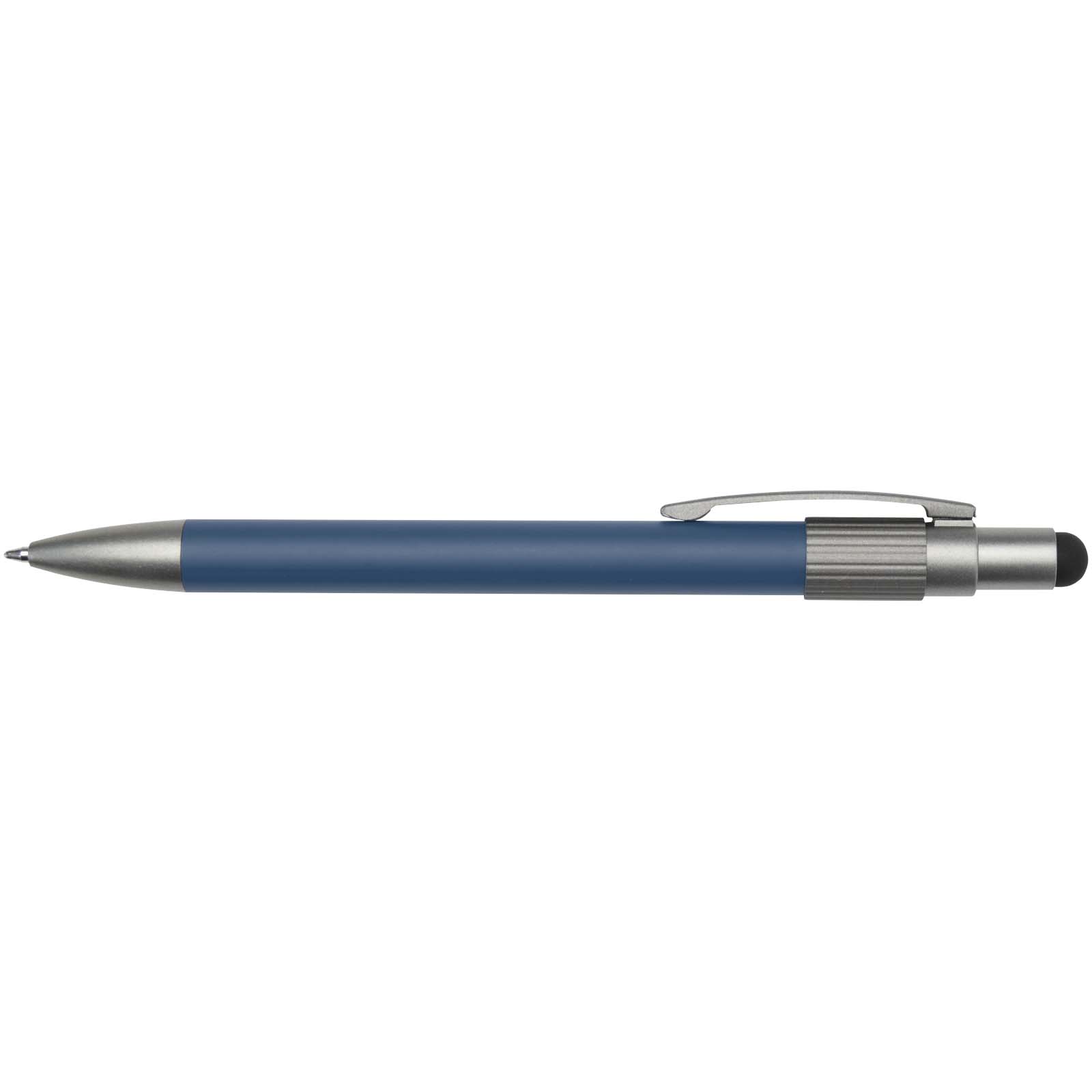 Stylo bille recyclé RCS avec stylet et toupie antistress (encre bleue) Rill