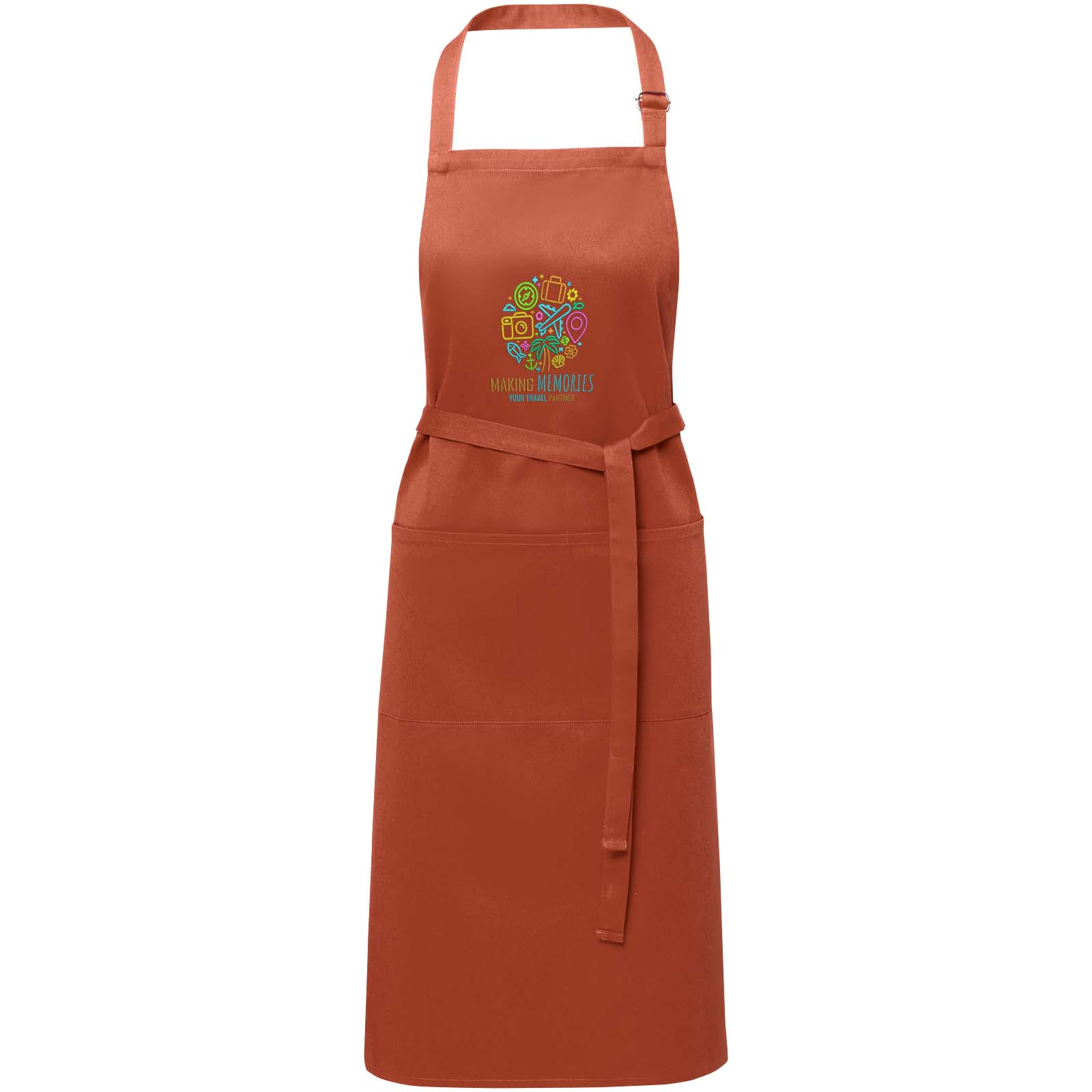 Tablier ajustable Andrea de 240 g/m² avec bretelle réglable au cou