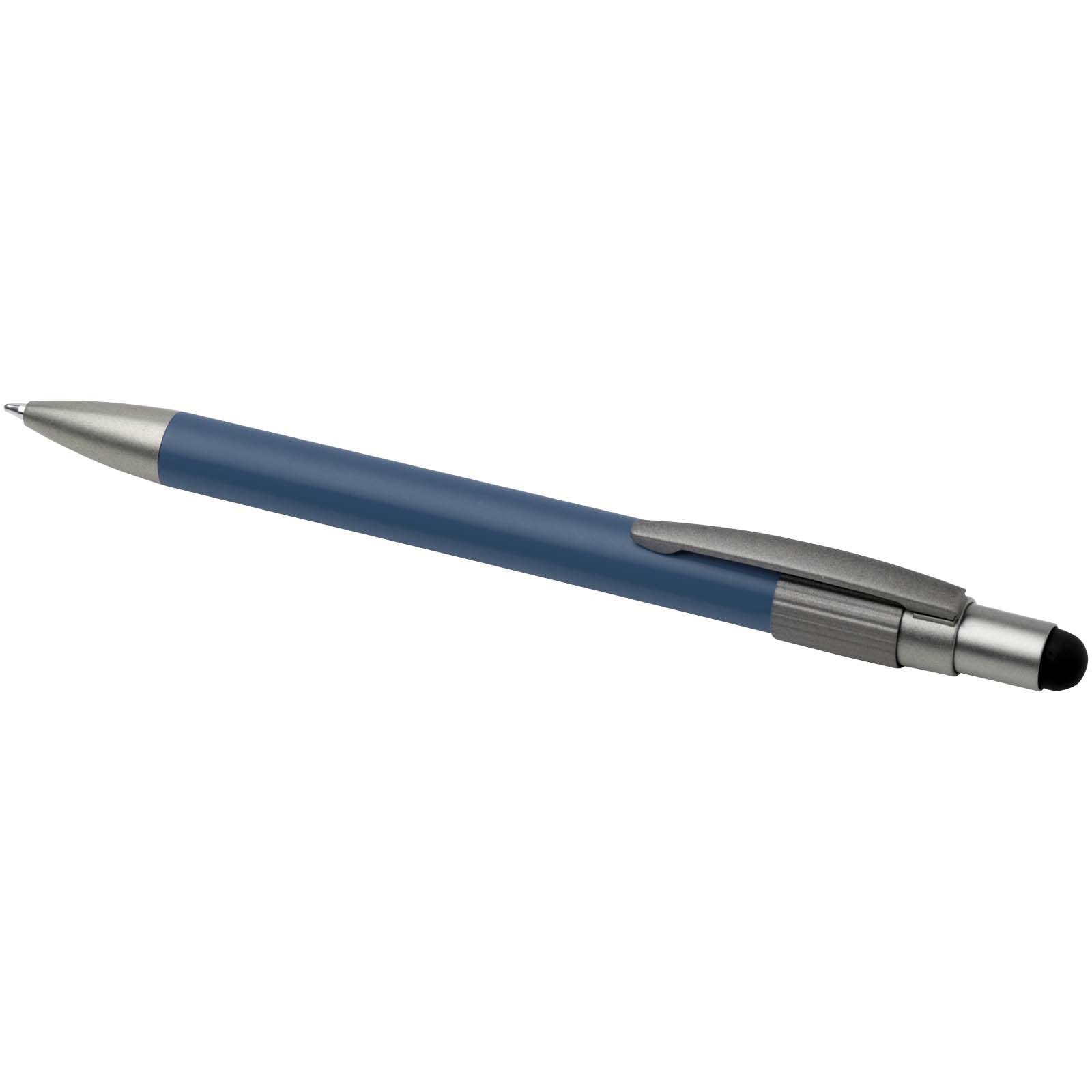 Stylo bille recyclé RCS avec stylet et toupie antistress (encre bleue) Rill