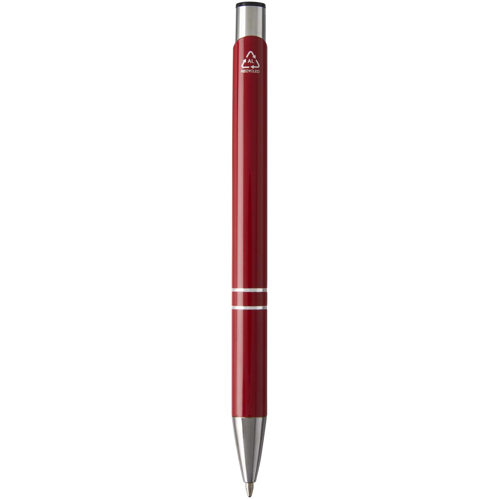 Stylo bille en aluminium recyclé Moneta (encre bleue)