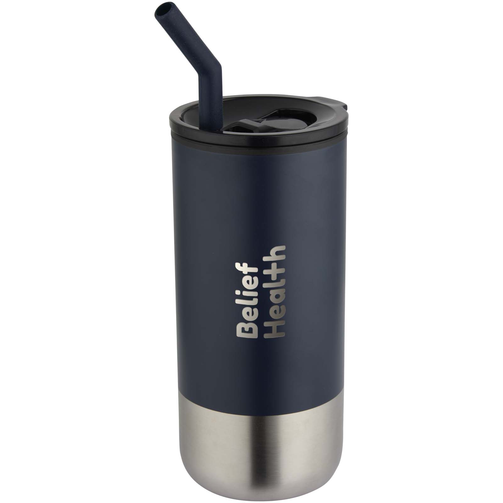 Gobelet isotherme Grayson 480 ml certifié RCS avec paille en silicone