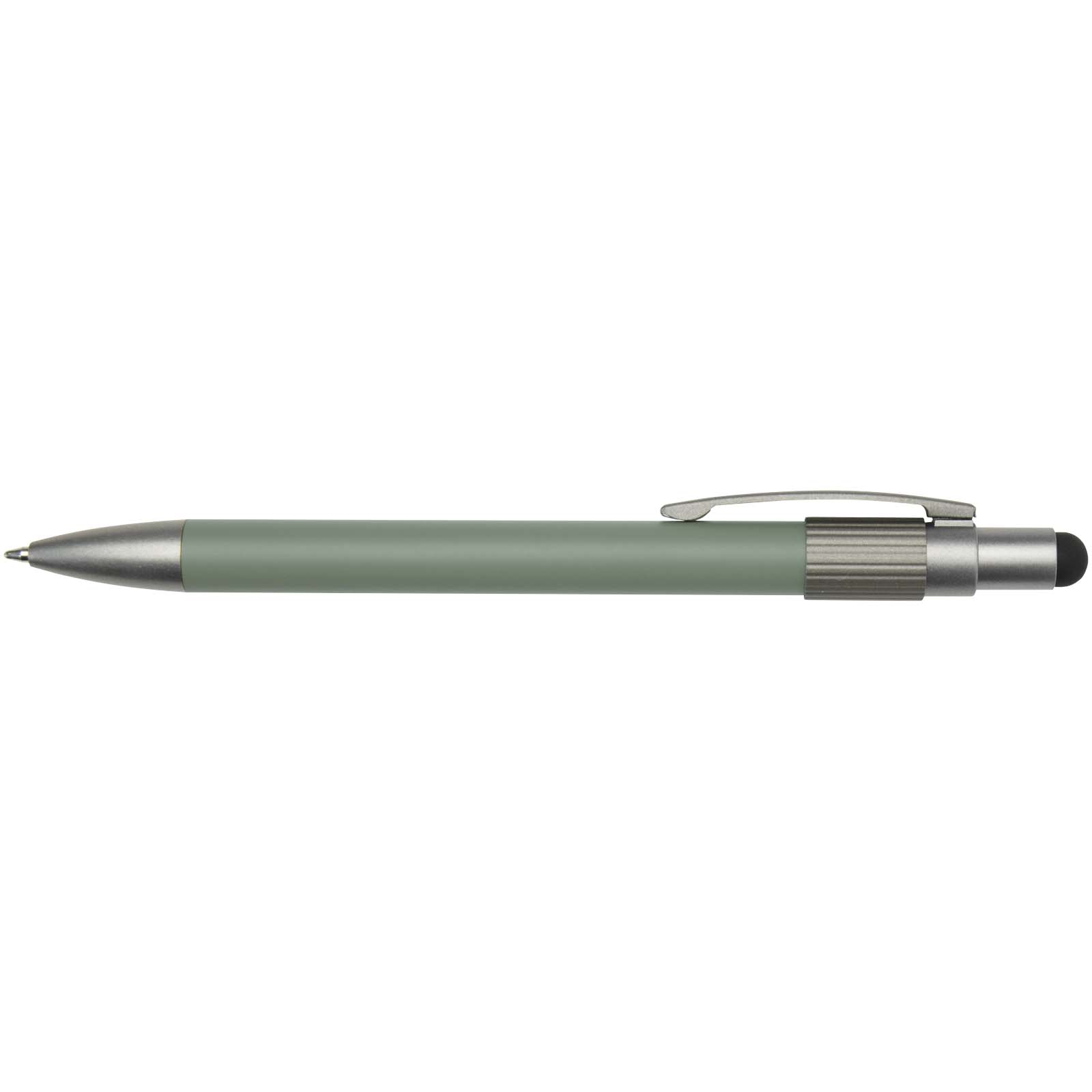 Stylo bille recyclé RCS avec stylet et toupie antistress (encre bleue) Rill