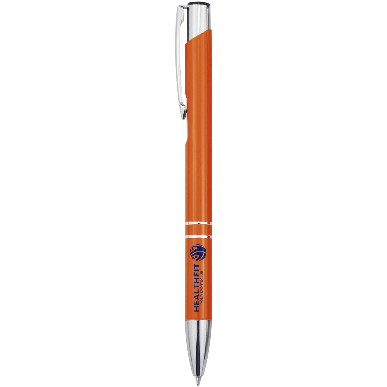 Stylo bille en aluminium recyclé Moneta (encre bleue)