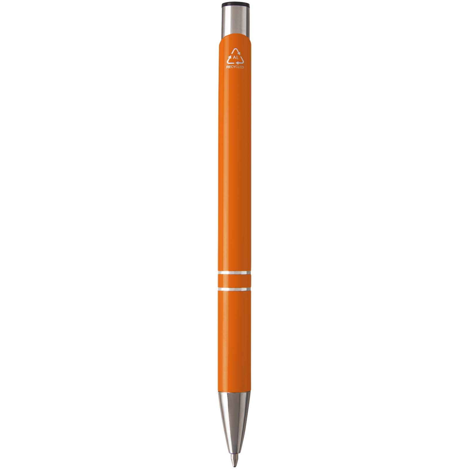 Stylo bille en aluminium recyclé Moneta (encre bleue)