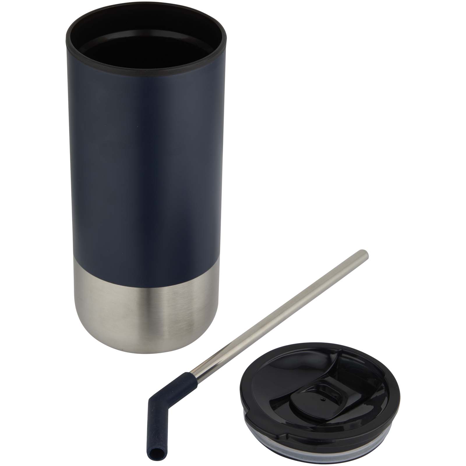 Gobelet isotherme Grayson 480 ml certifié RCS avec paille en silicone