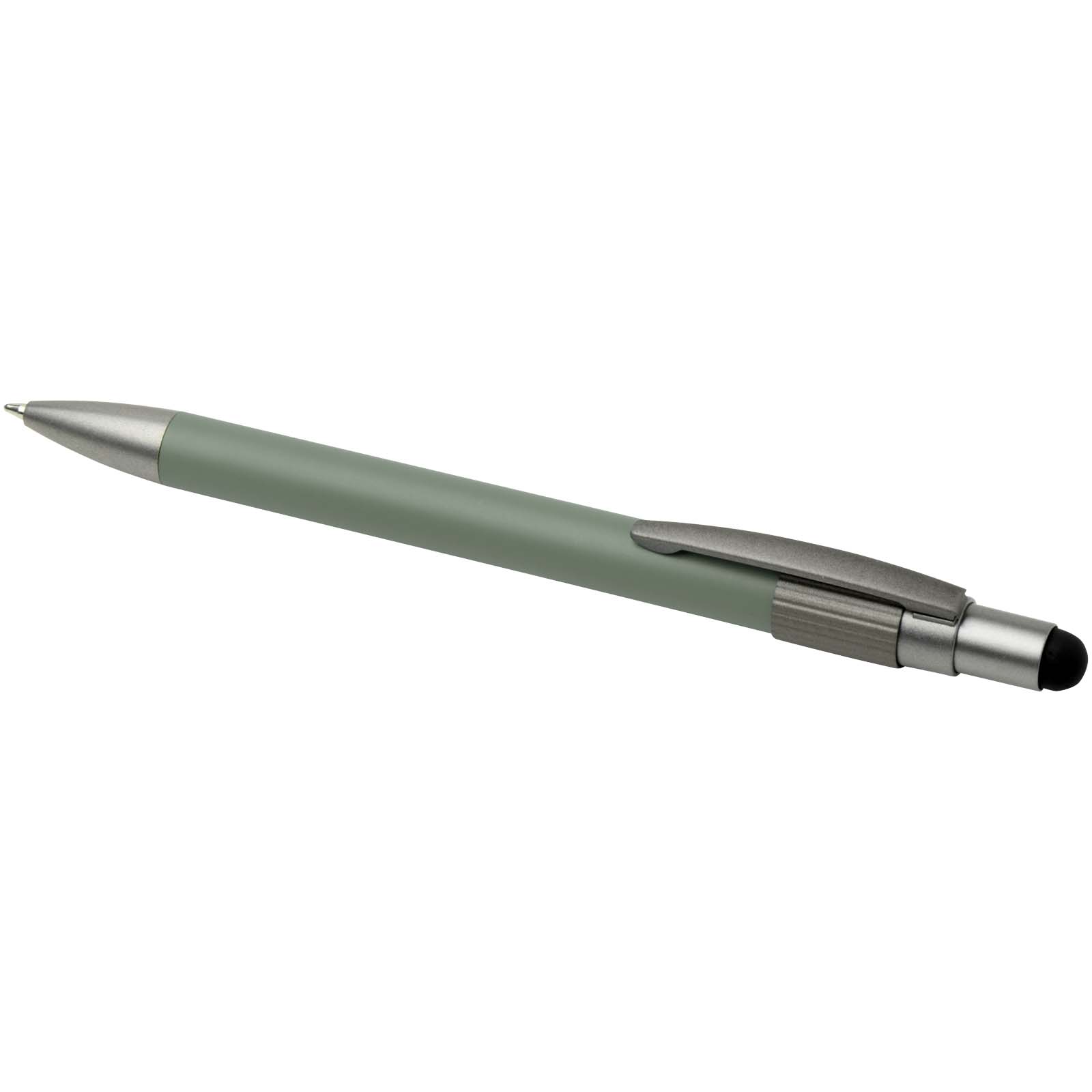 Stylo bille recyclé RCS avec stylet et toupie antistress (encre bleue) Rill