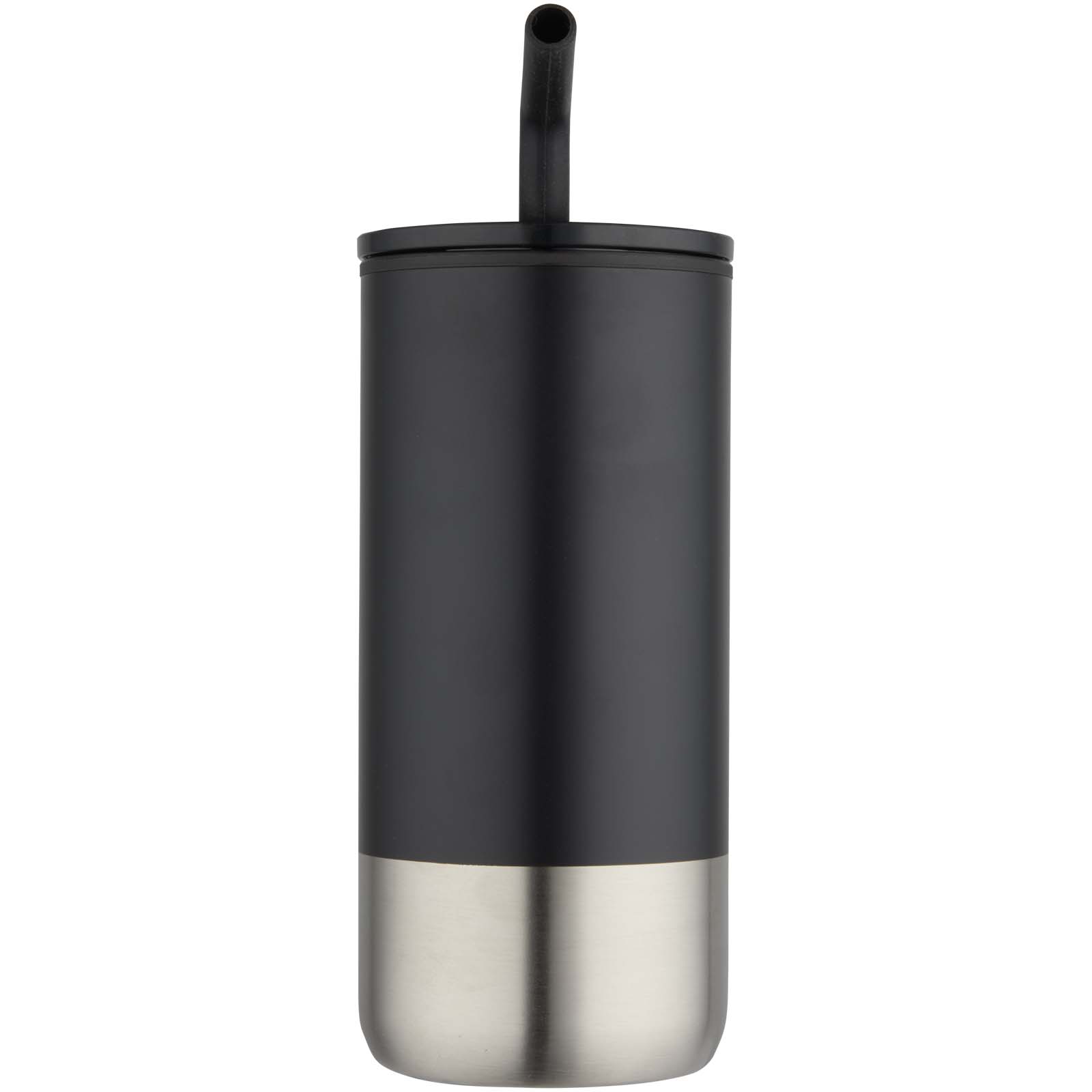 Gobelet isotherme Grayson 480 ml certifié RCS avec paille en silicone