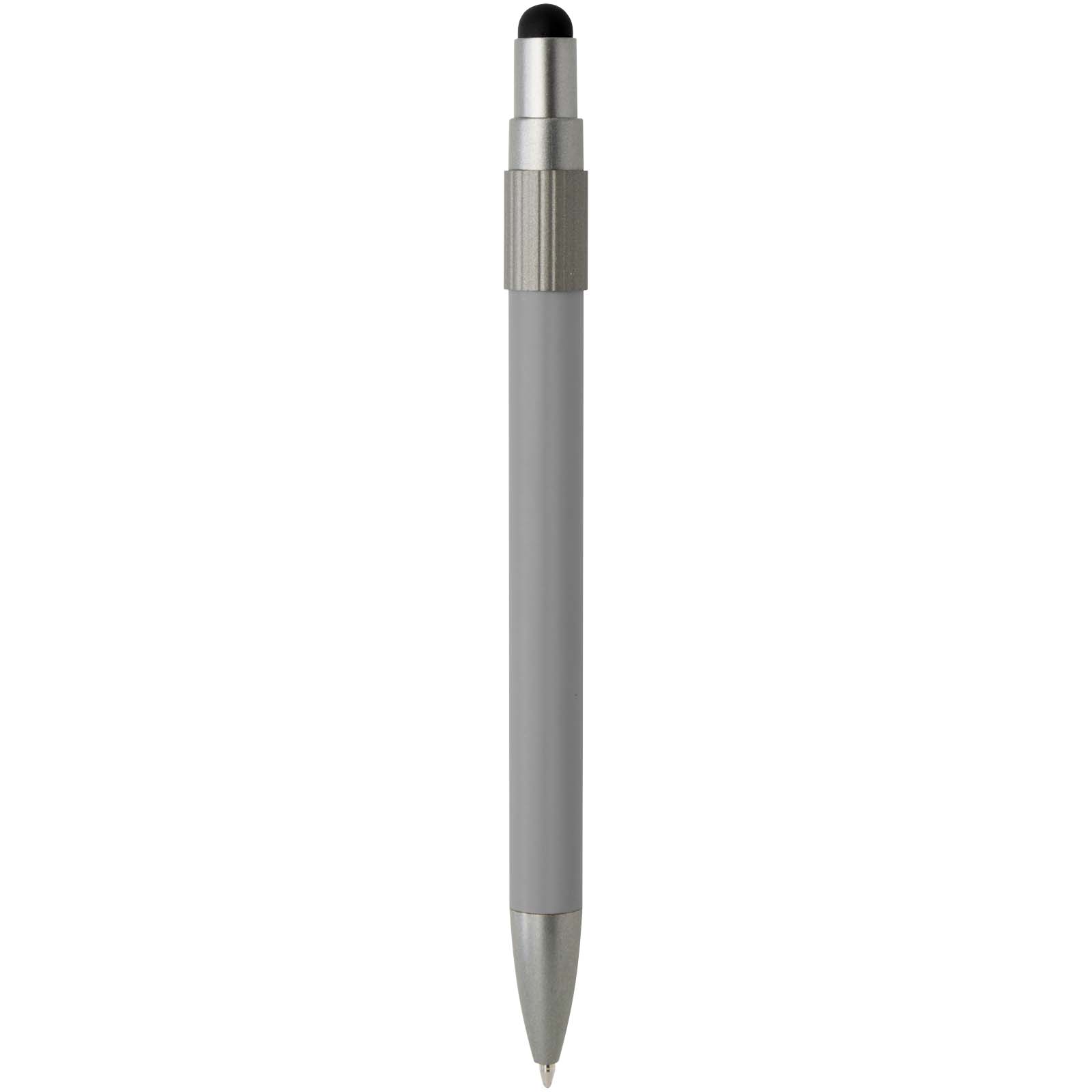 Stylo bille recyclé RCS avec stylet et toupie antistress (encre bleue) Rill